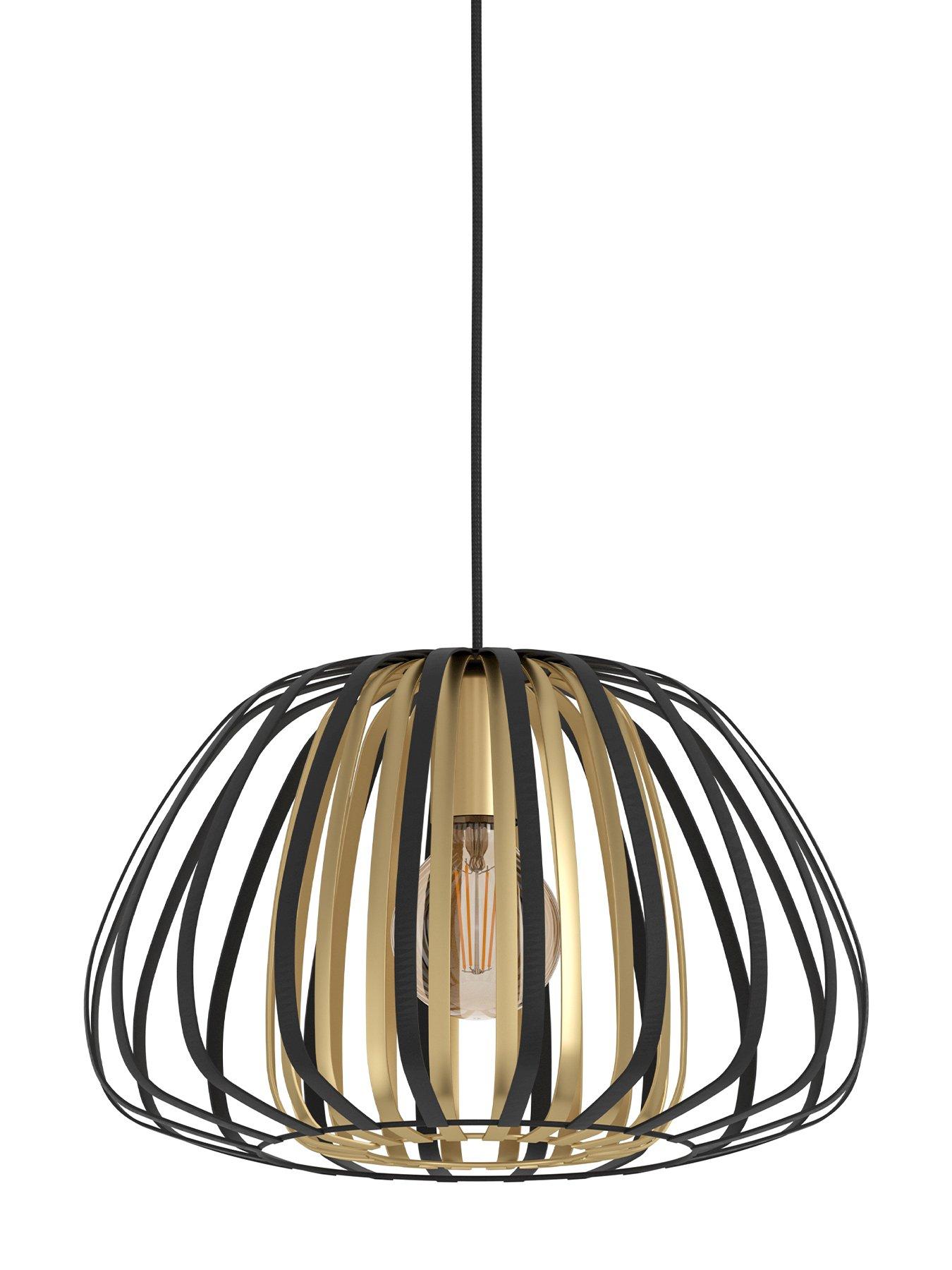 Image 3 of 4 of Eglo Encinitos Black/gold Modern Single Pendant Light