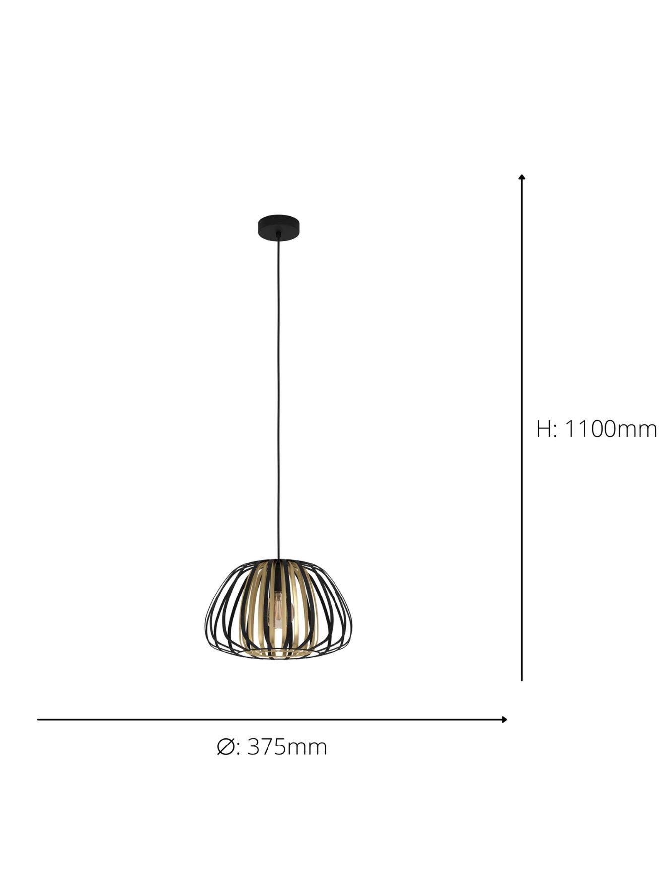 Image 4 of 4 of Eglo Encinitos Black/gold Modern Single Pendant Light
