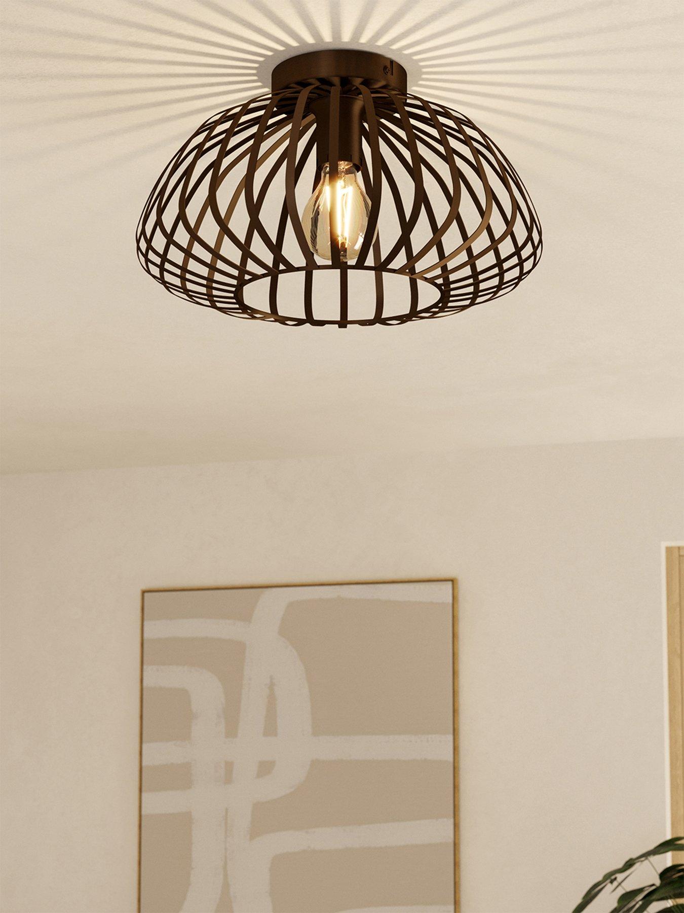 Eglo Eglo Espinal Brown Steel Contemporary Ceiling Light
