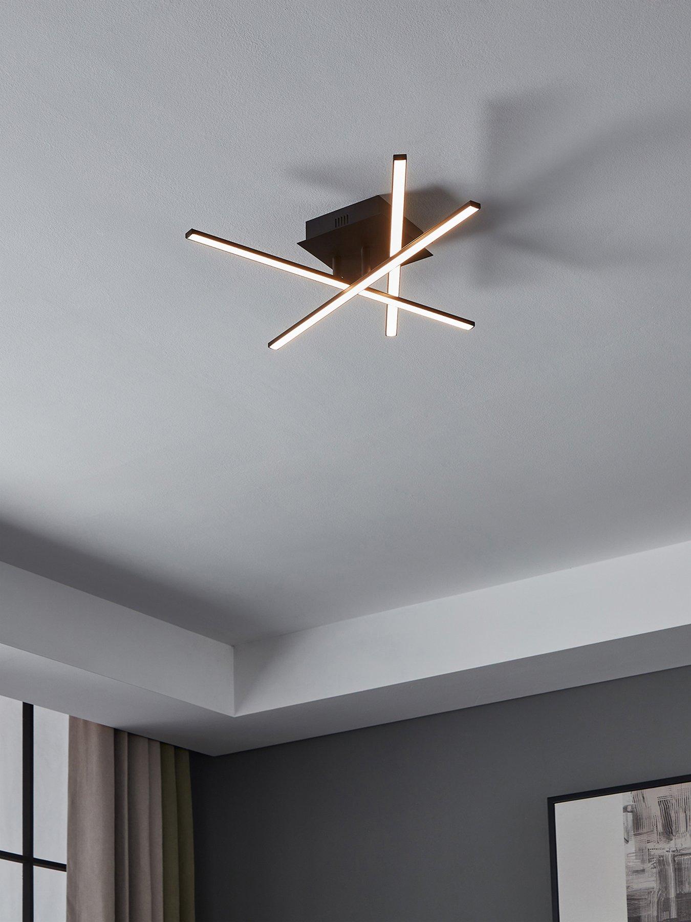 Eglo Lasana 3 Criss-cross Led Black Wall/ceiling Light