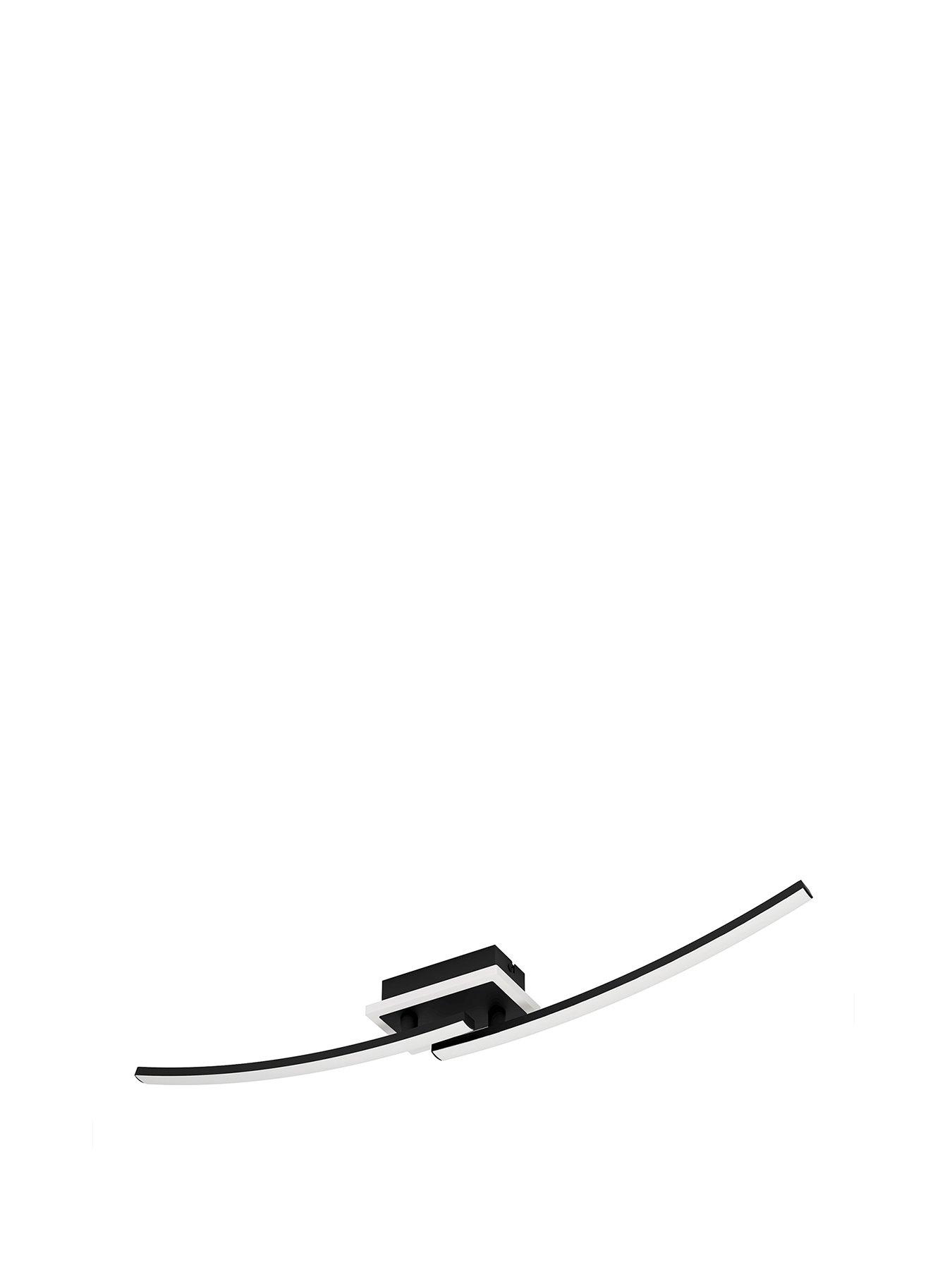 Image 2 of 6 of Eglo Lungolago Black Steel Minimalist Led Ceiling Light