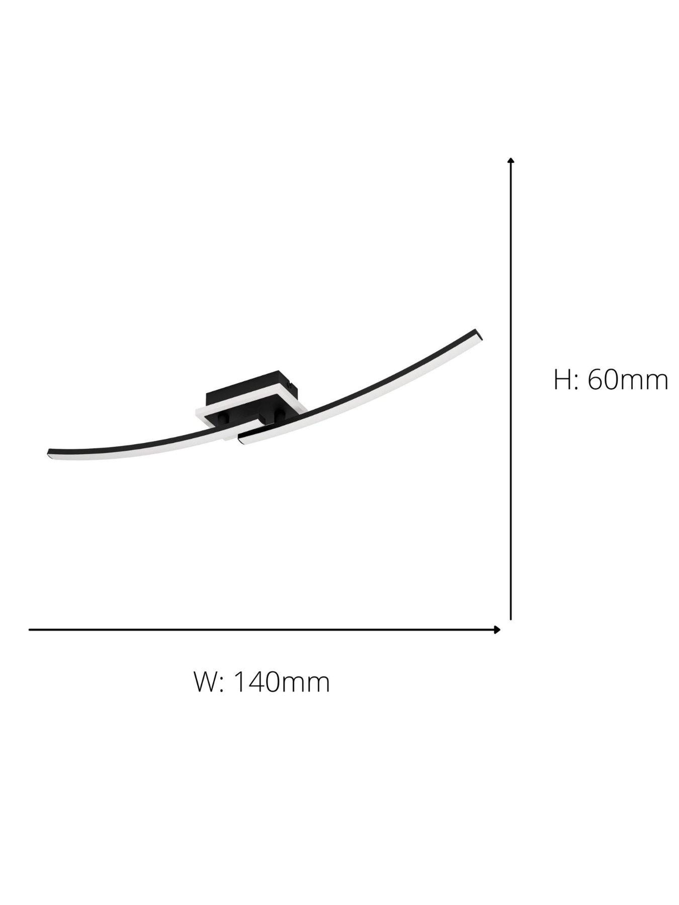 Image 4 of 6 of Eglo Lungolago Black Steel Minimalist Led Ceiling Light