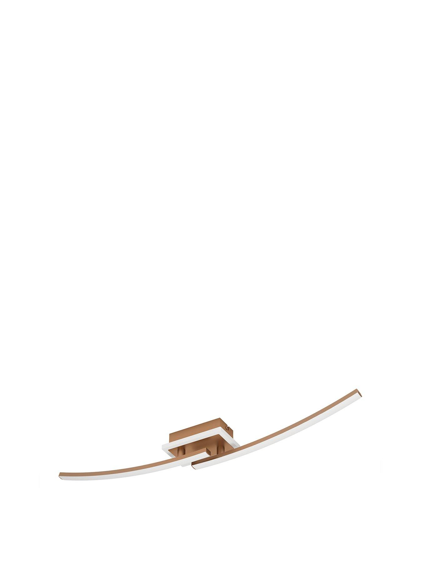 Image 2 of 6 of Eglo Lungolago Bronze Steel Minimalist LED ceiling Light