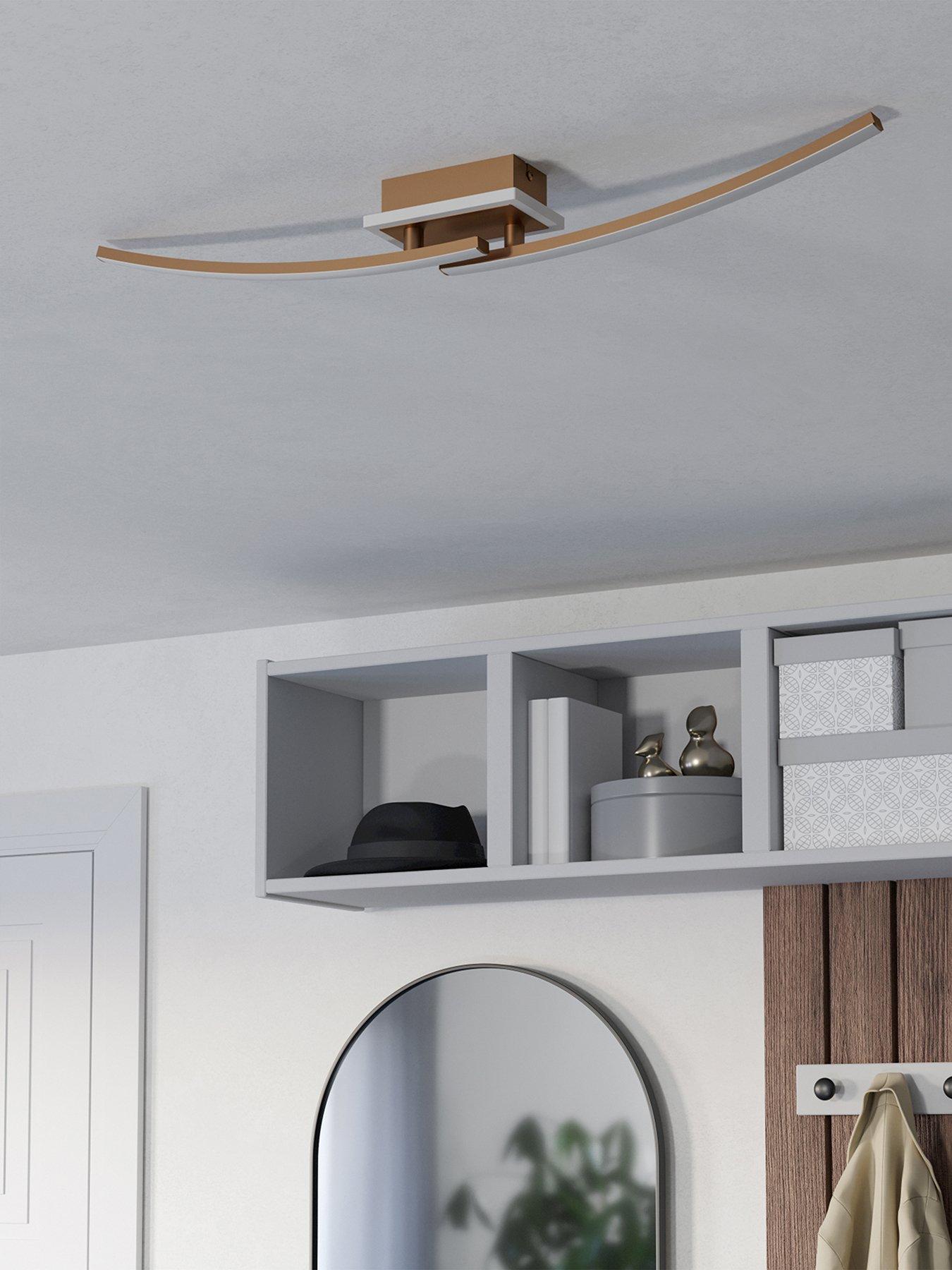 Image 3 of 6 of Eglo Lungolago Bronze Steel Minimalist LED ceiling Light
