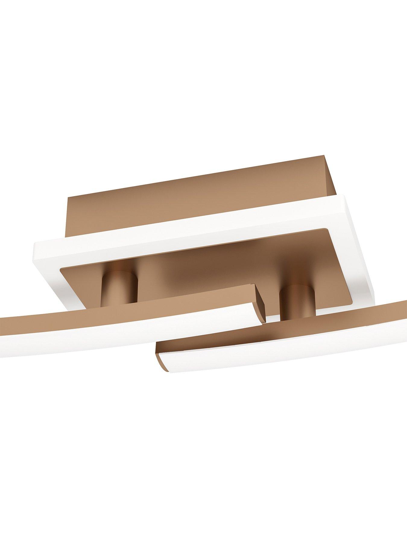 Image 4 of 6 of Eglo Lungolago Bronze Steel Minimalist LED ceiling Light