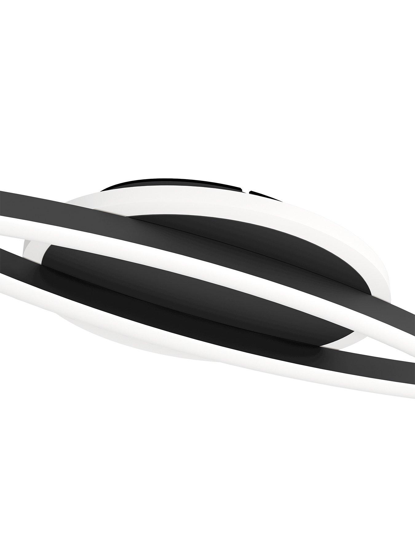 Image 5 of 6 of Eglo Lungolago Black Steel Minimalist Led Ceiling Light - Black