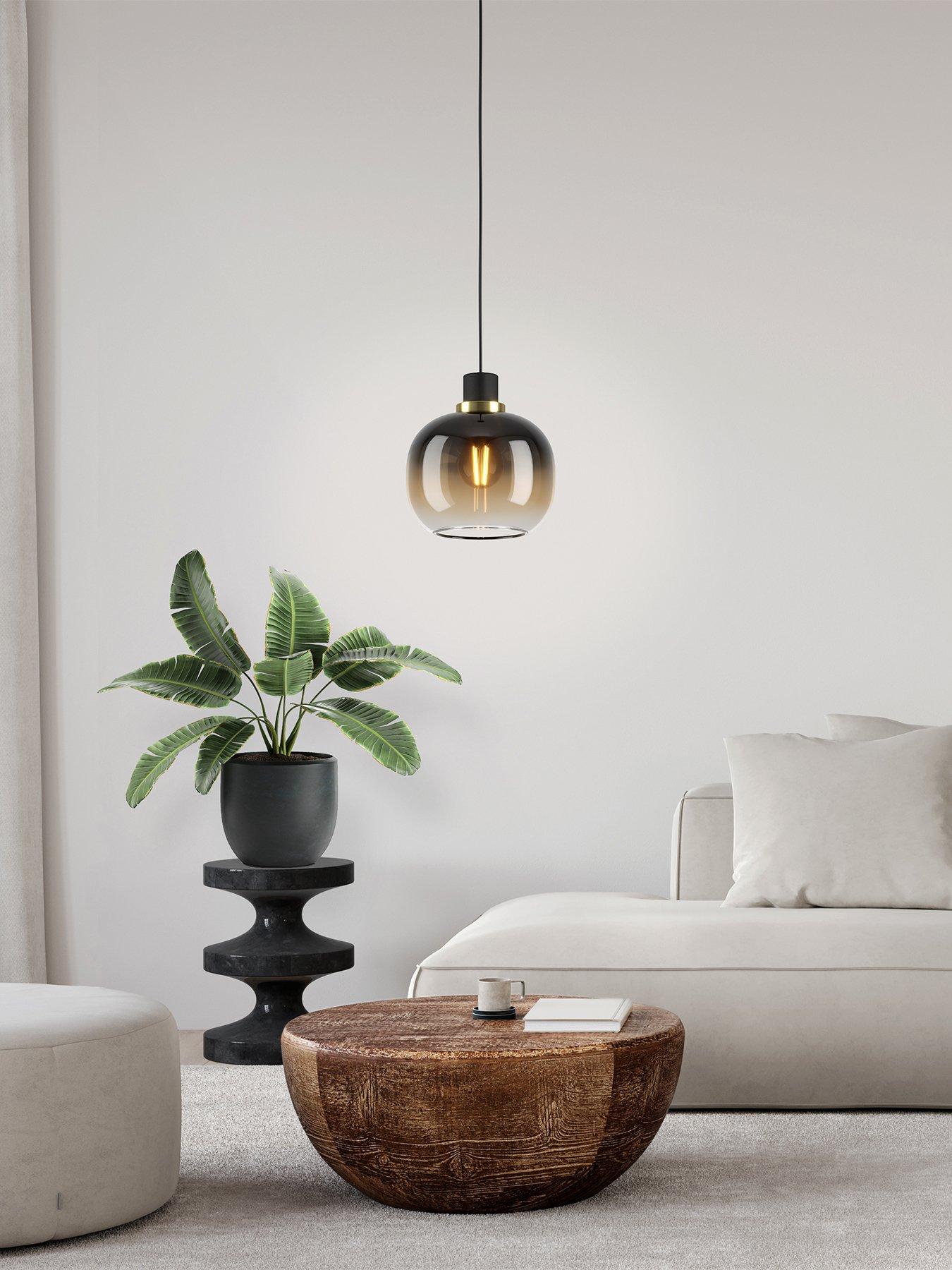 Eglo Oilella Black To Brown Gradient Hanging Single Pendant Light