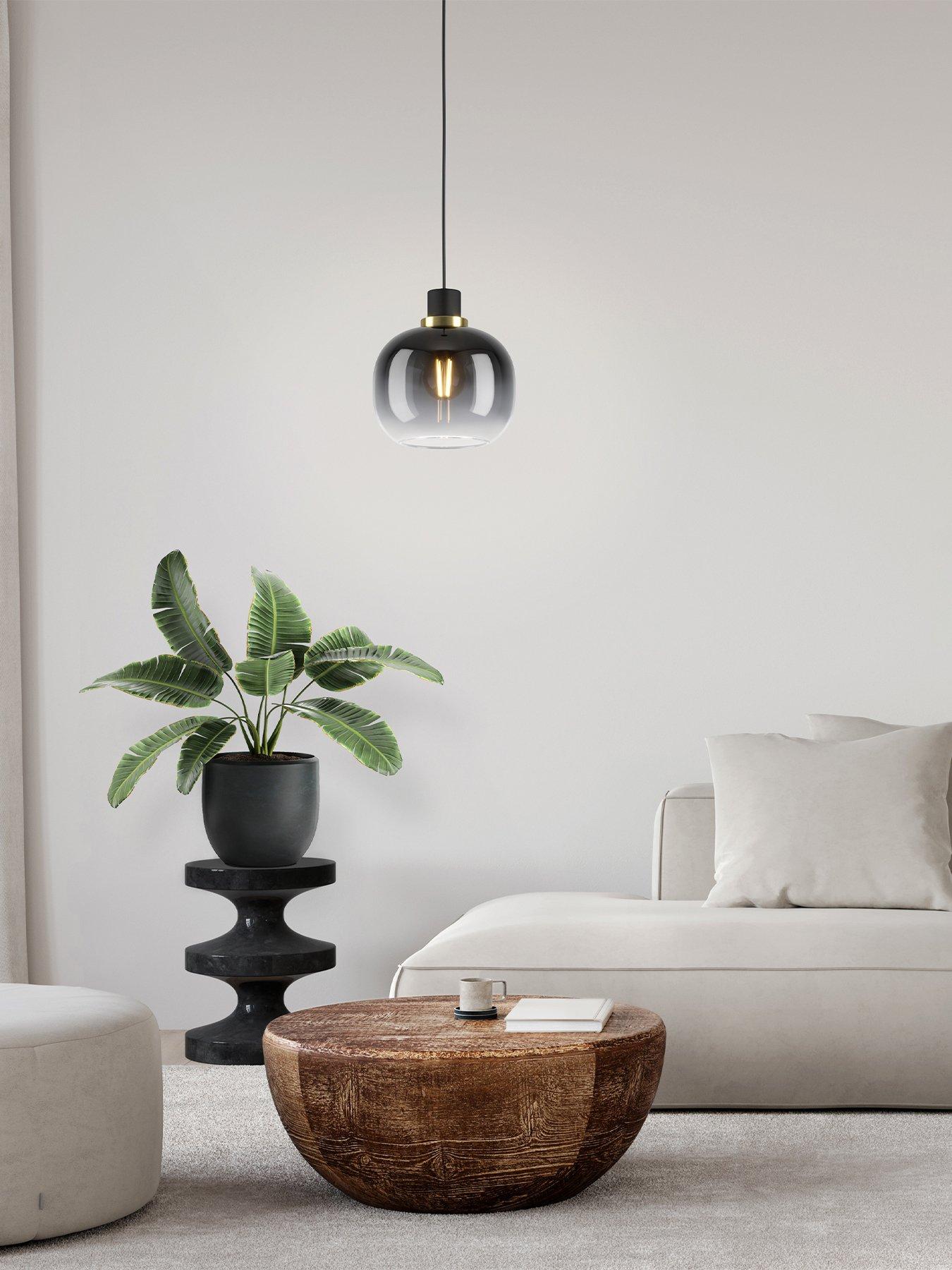 Eglo Eglo Oilella Black To Grey Gradient Hanging Single Pendant Light