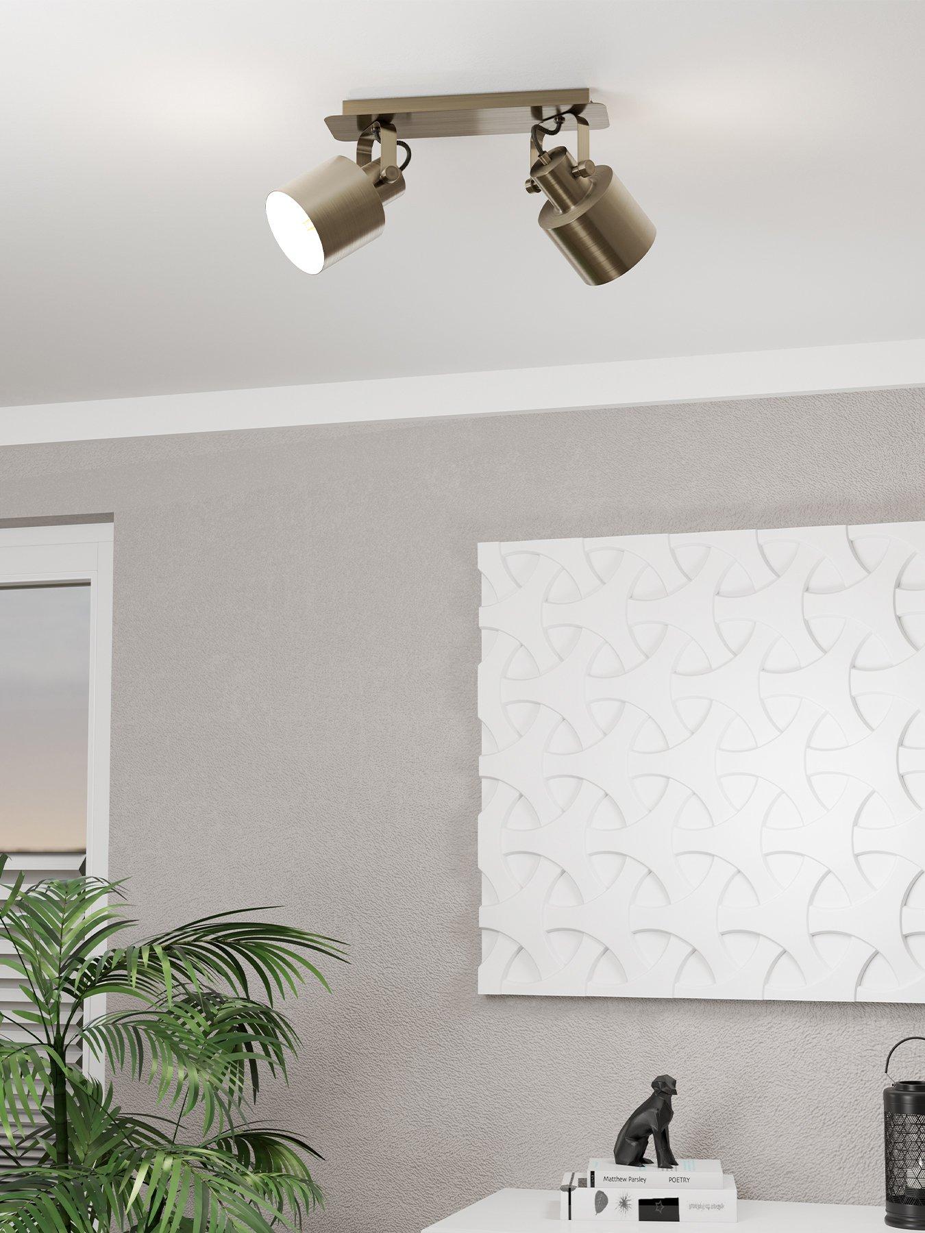 Eglo Southery 2-light Bronzed Steel Ceiling Spotlight