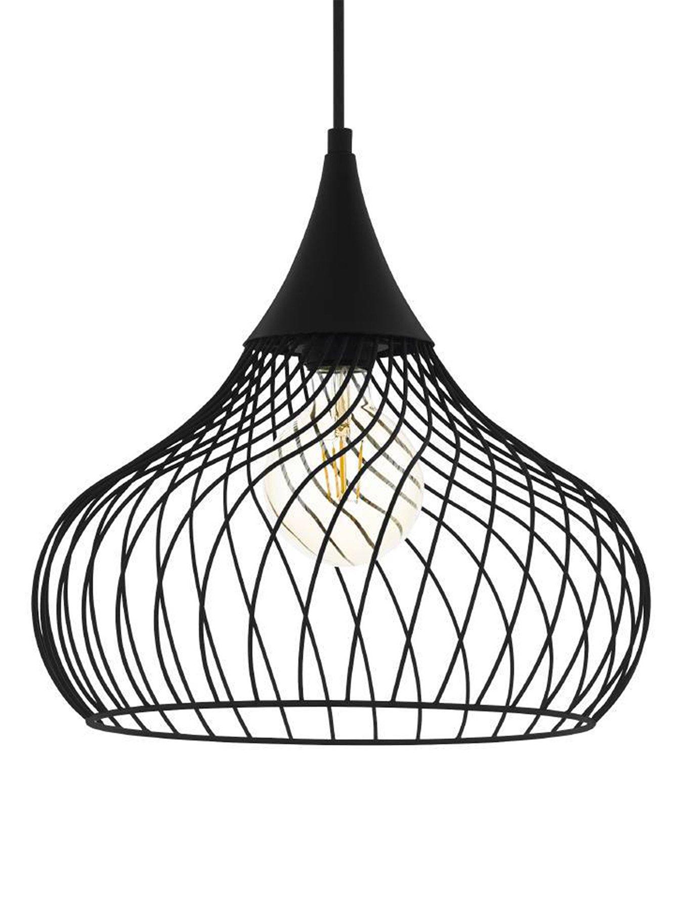 eglo-staverton-black-wired-teardrop-shaped-single-pendantoutfit