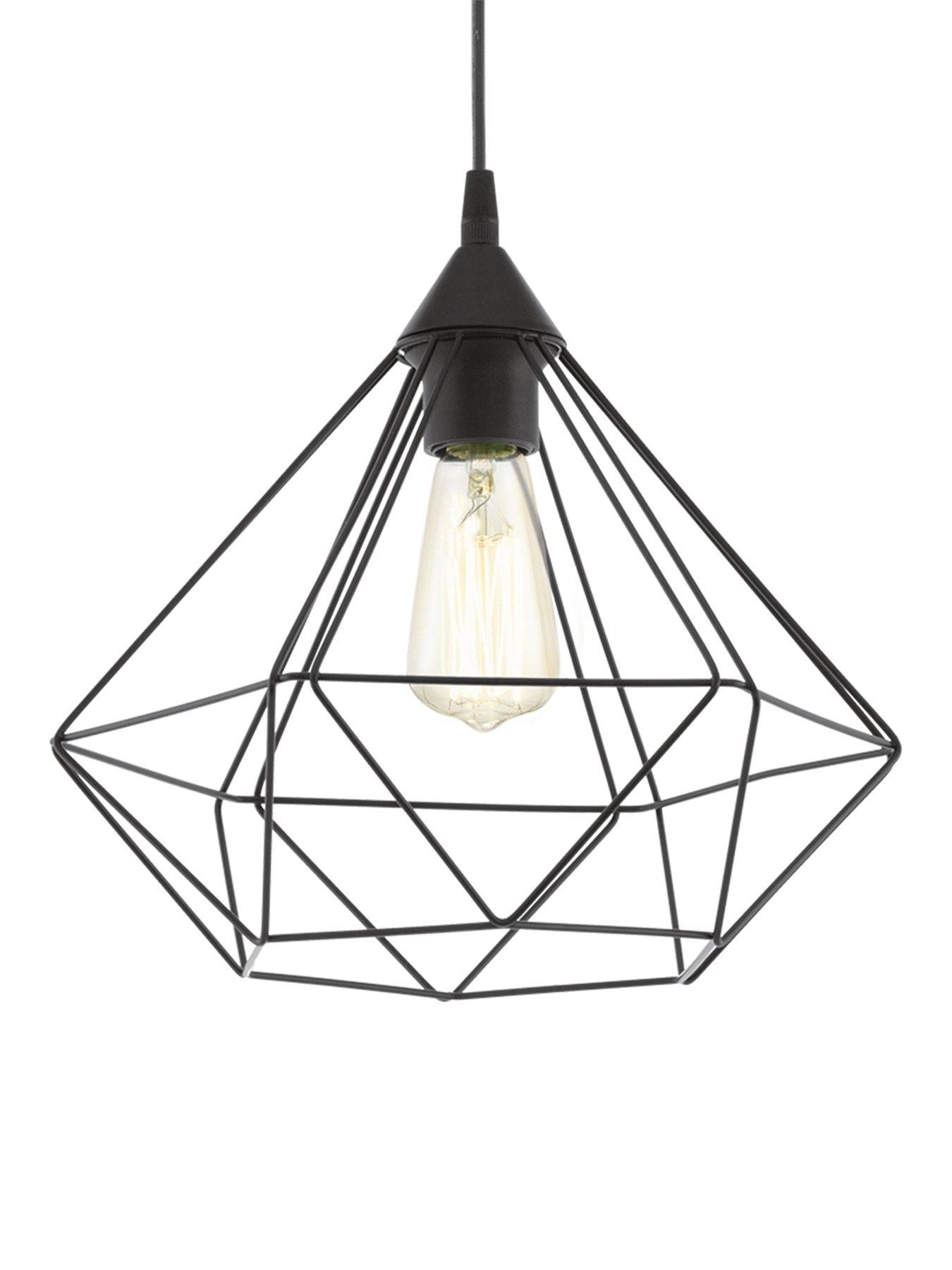 Image 3 of 4 of Eglo Tarbes Black Geometric Pendant