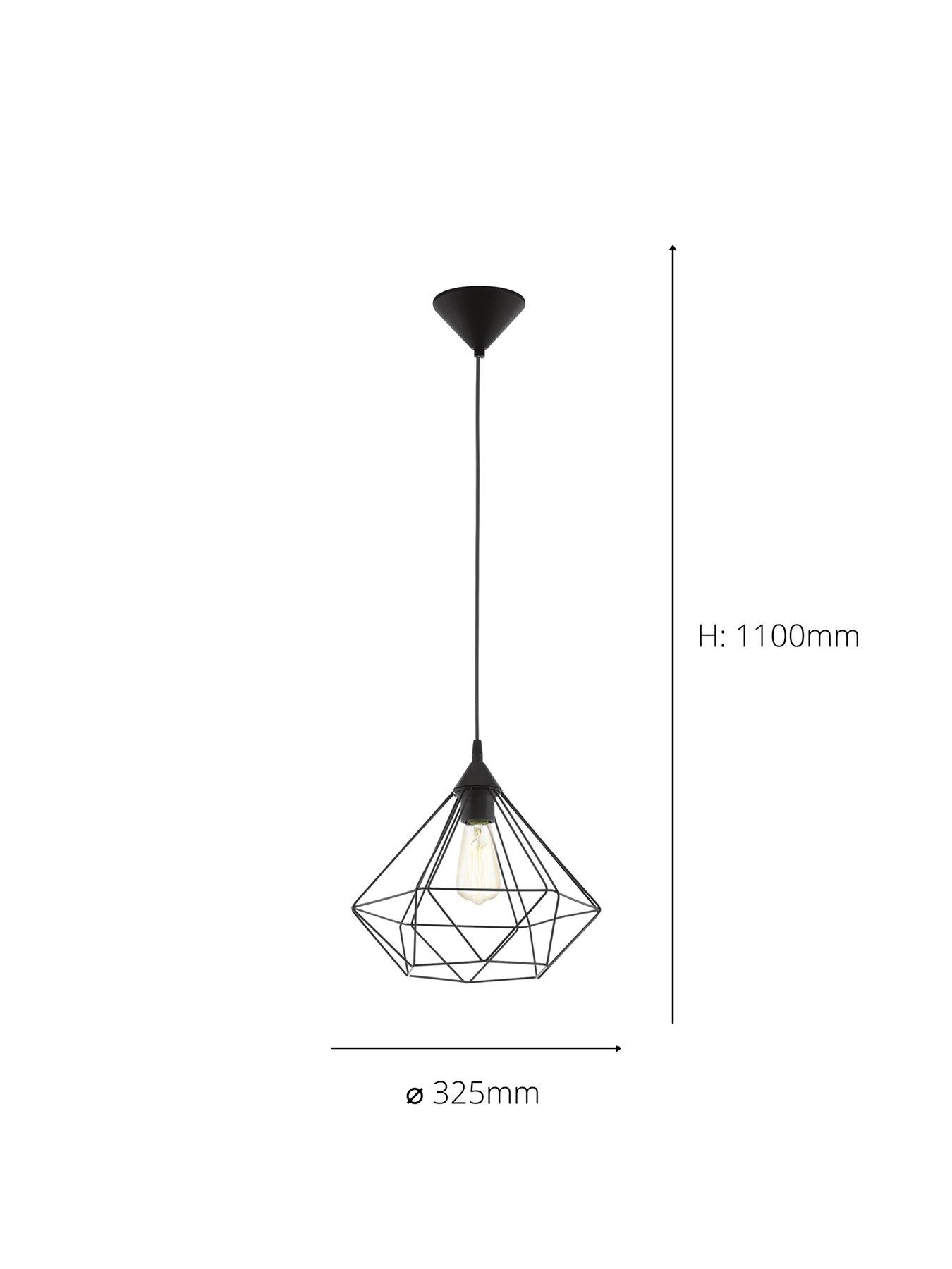 Image 4 of 4 of Eglo Tarbes Black Geometric Pendant