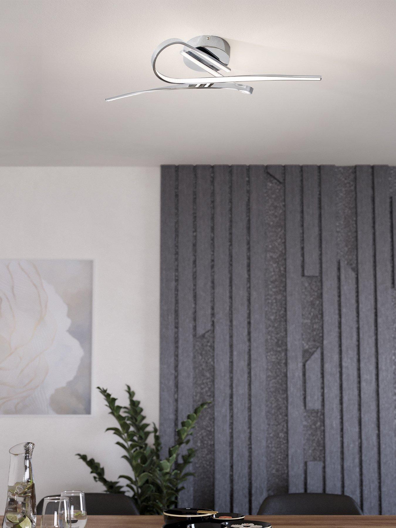Eglo Selvina Led Knotted White/Chrome Flush Ceiling Light