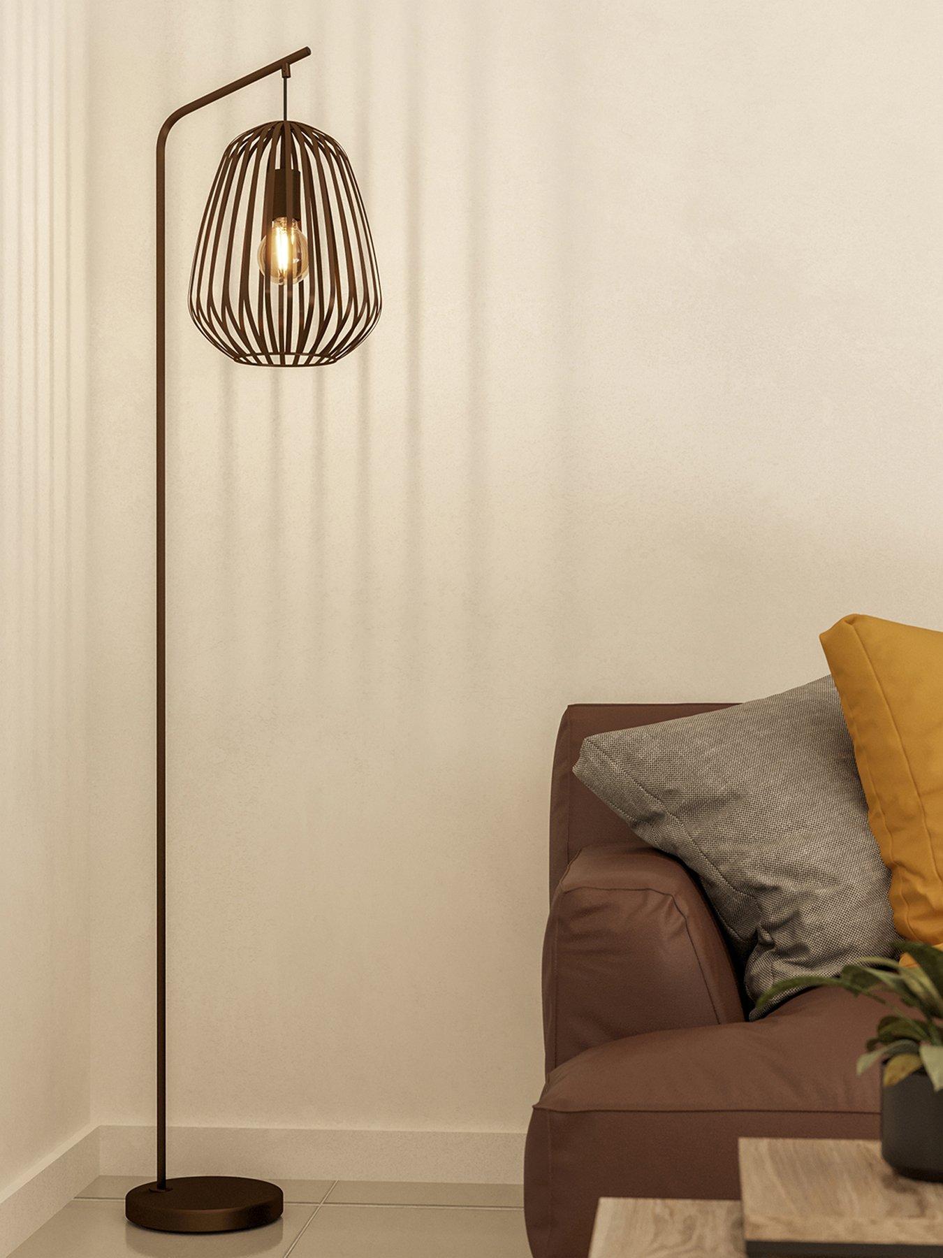 Eglo Espinal Bronze Steel Caged Style Contemporary Floor Lamp