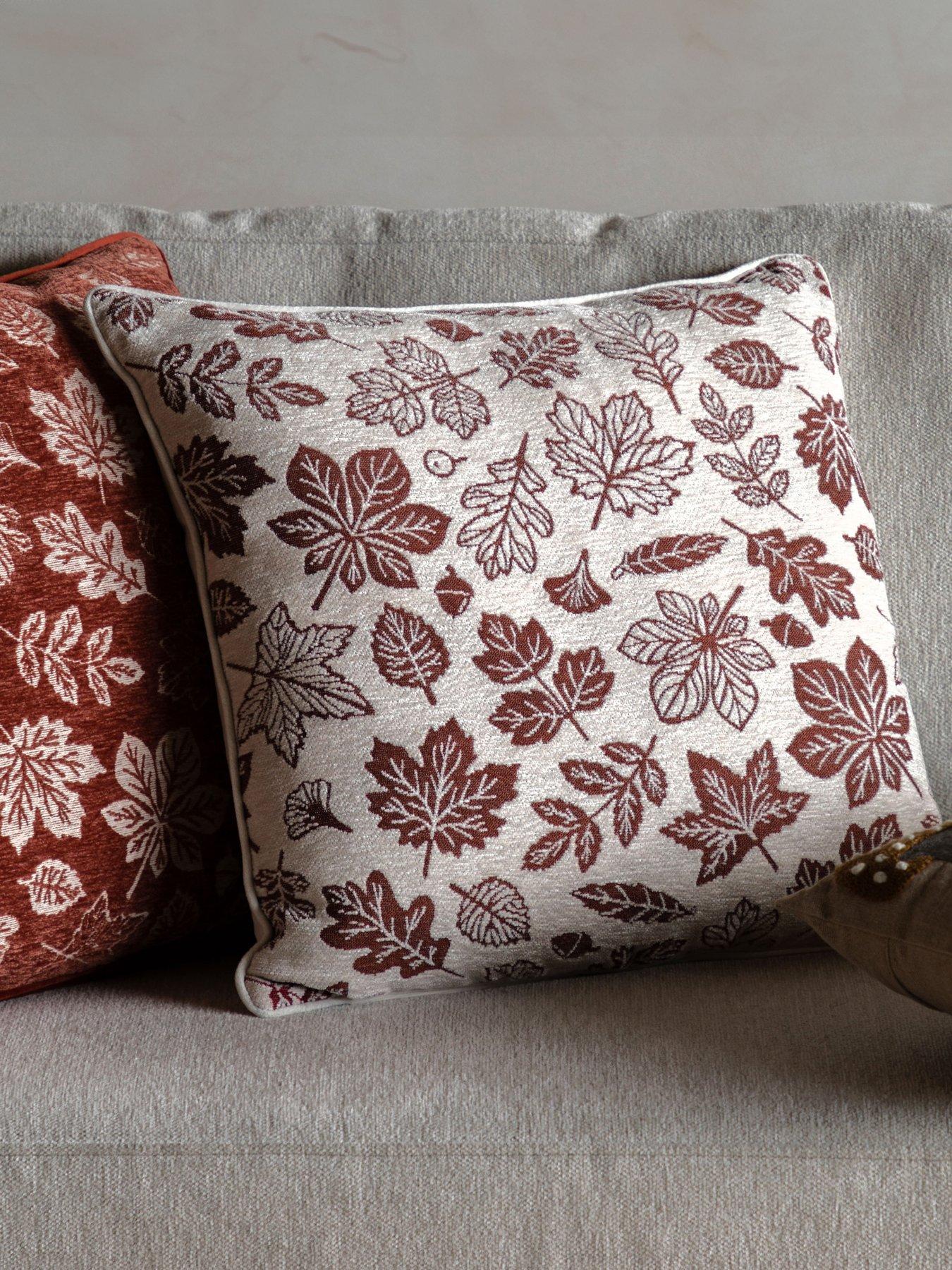 gallery-direct-autumn-leaf-chenille-cushion-cream-450x450mm