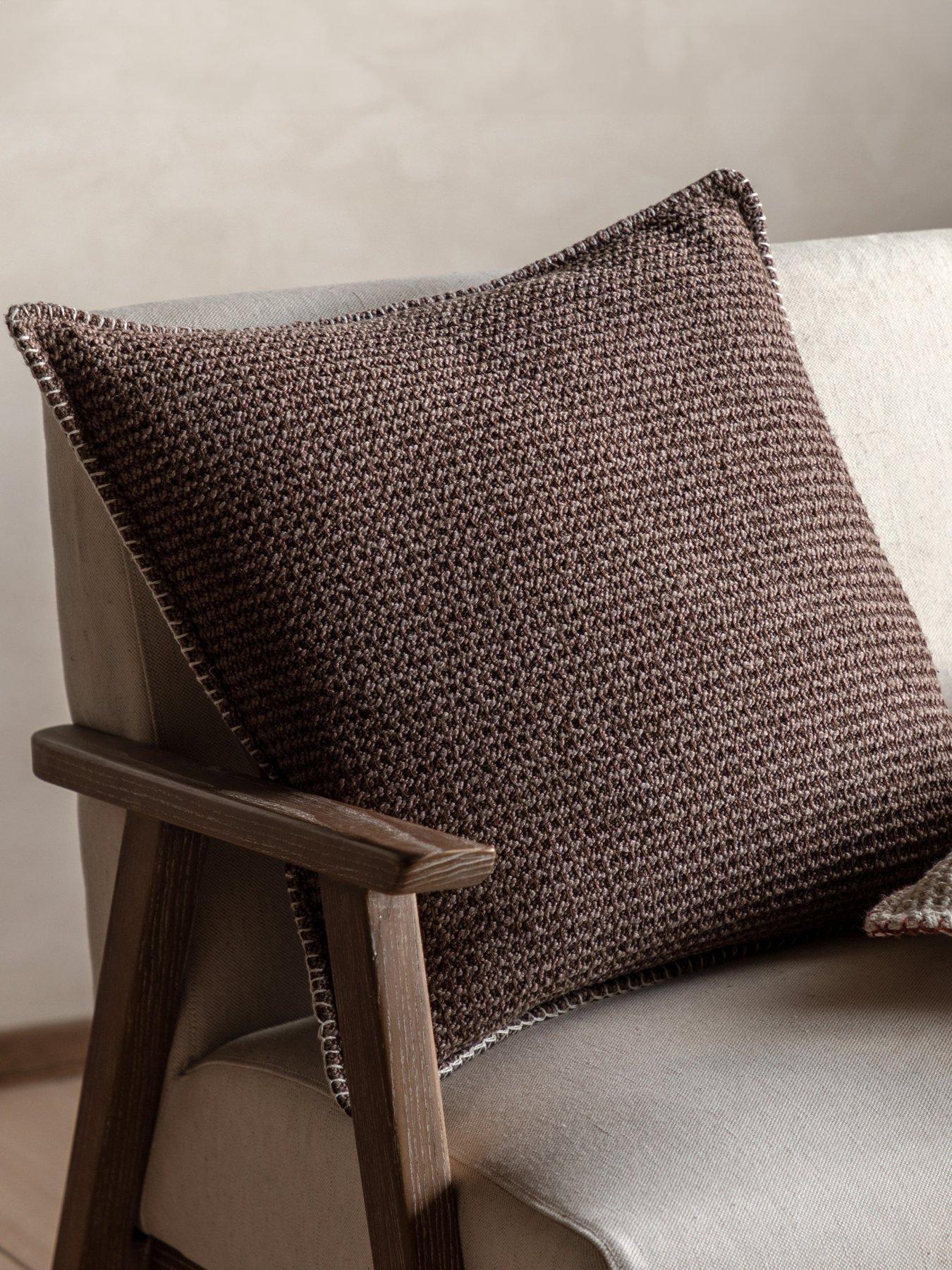Gallery Direct Alder Textured Cushion Brown
