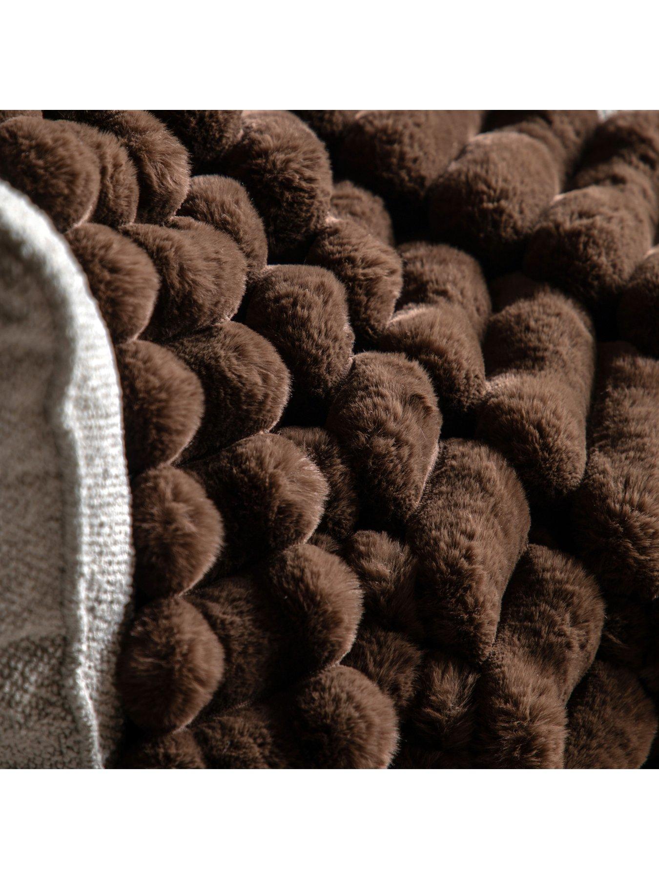 Image 3 of 6 of Gallery Direct Ribbed Fur Throw 1300x1700mm
