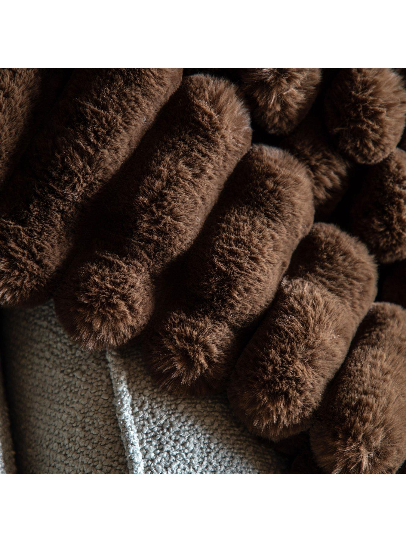 Image 4 of 6 of Gallery Direct Ribbed Fur Throw 1300x1700mm