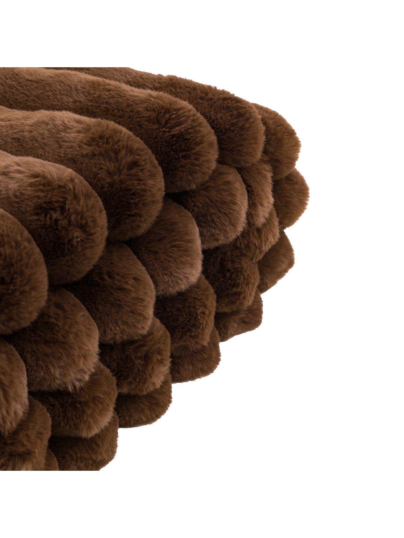 Image 6 of 6 of Gallery Direct Ribbed Fur Throw 1300x1700mm