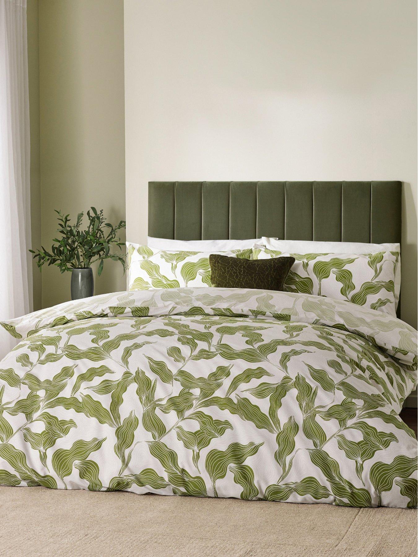 Image 1 of 3 of HOEM Lauro Duvet Set Olive