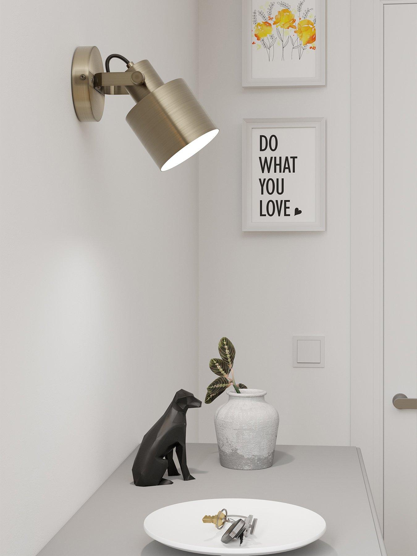 Eglo Southery Bronzed Steel Wall Spotlight