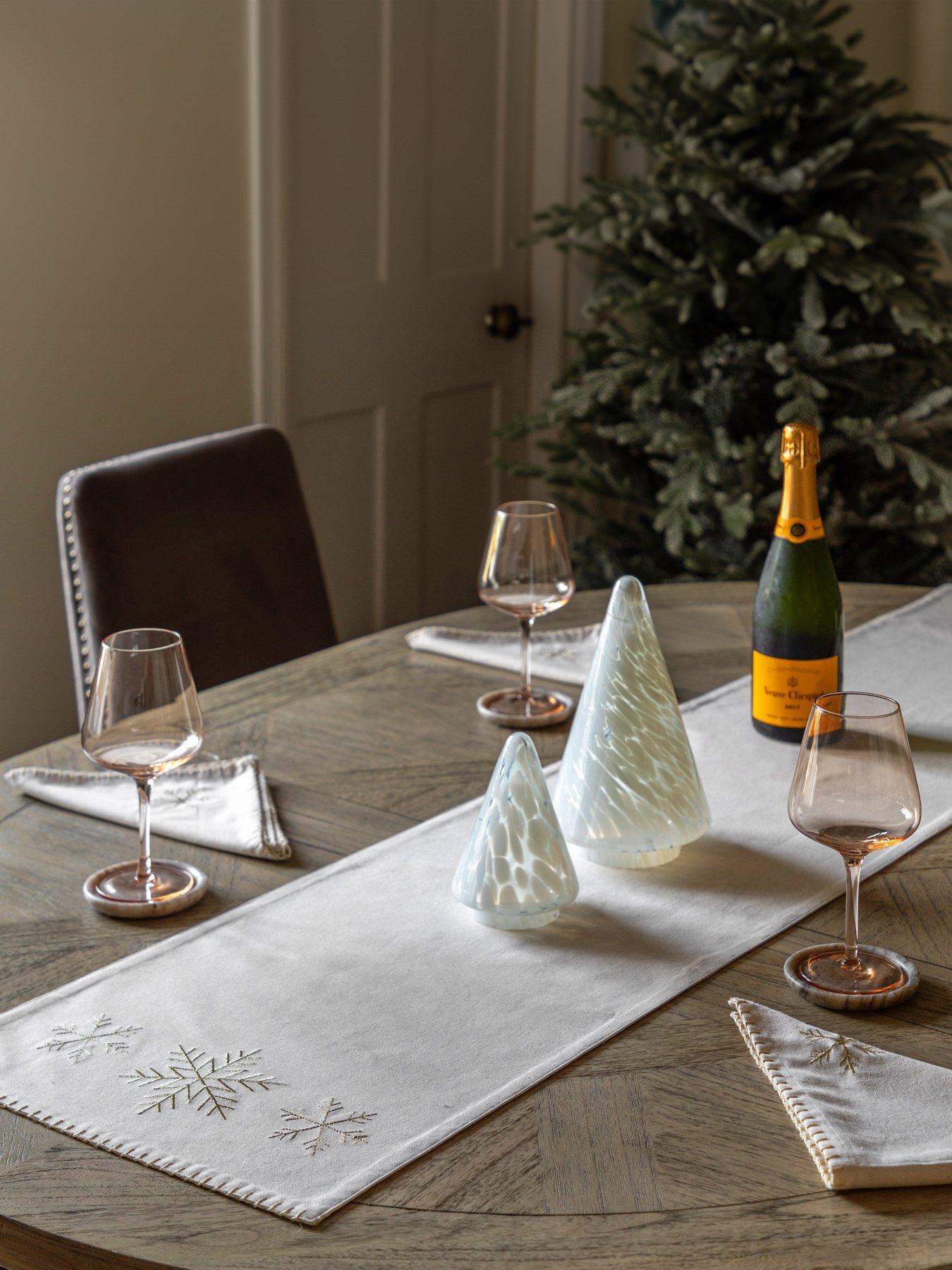 Image 1 of 6 of Gallery Direct Deco Luxe Snowflake Table Runner 360x1800mm