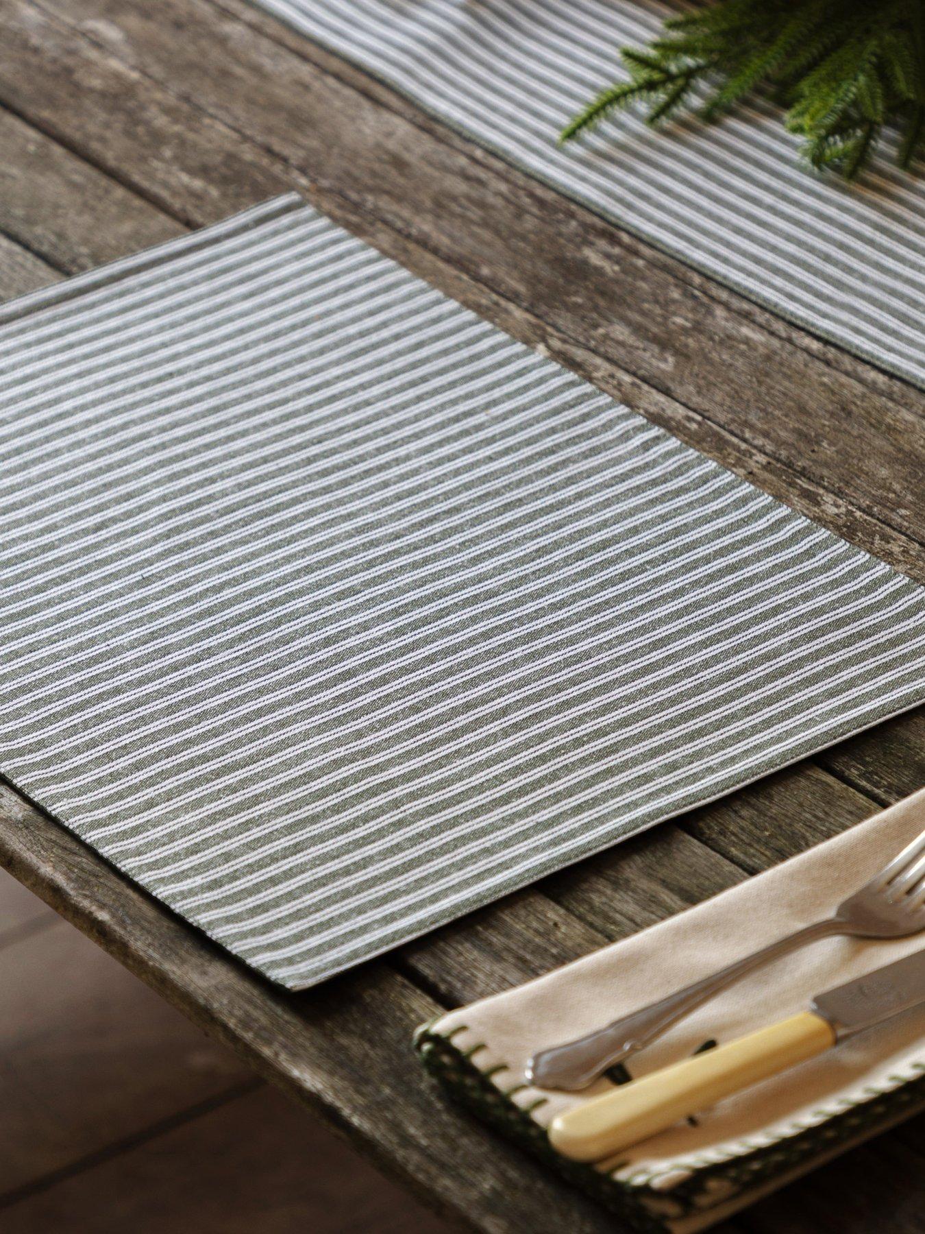 Gallery Direct Woodland Festive Stripe Placemats (4pk) 450x350mm
