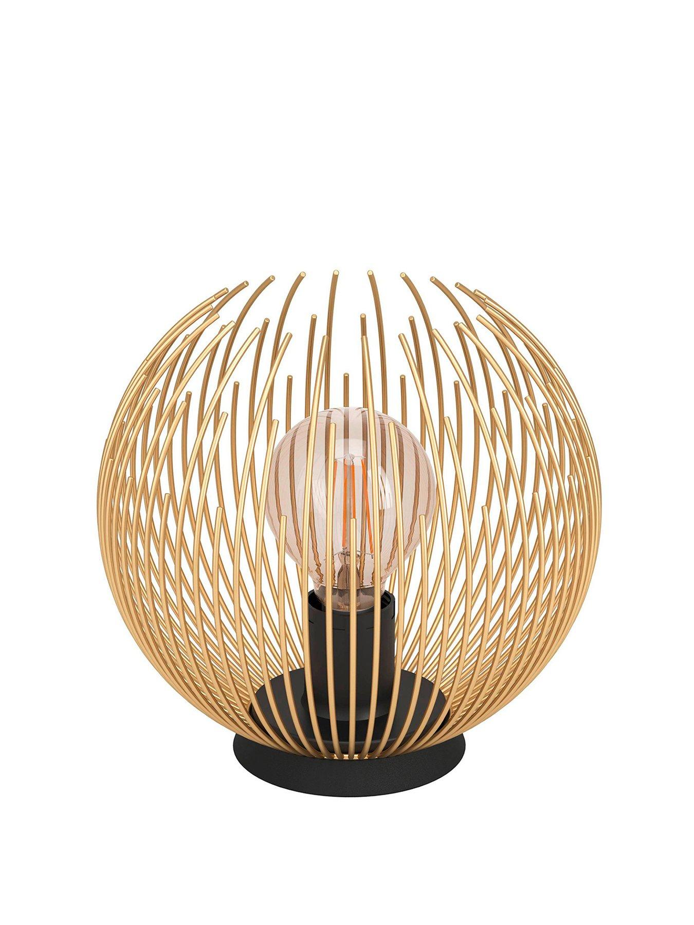 Image 2 of 4 of Eglo Venezuela Spherical Gold &amp; Black Table Lamp
