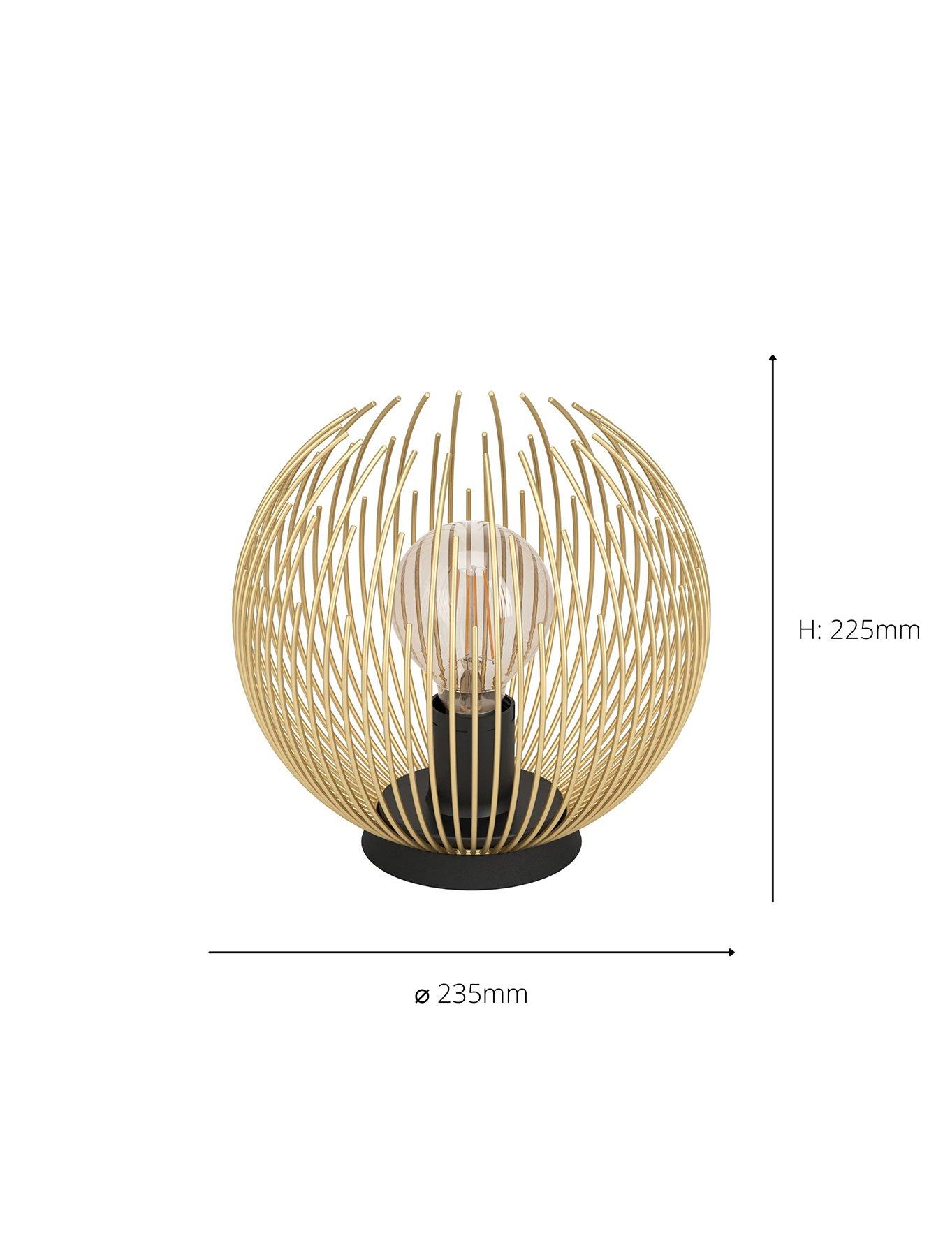 Image 3 of 4 of Eglo Venezuela Spherical Gold &amp; Black Table Lamp