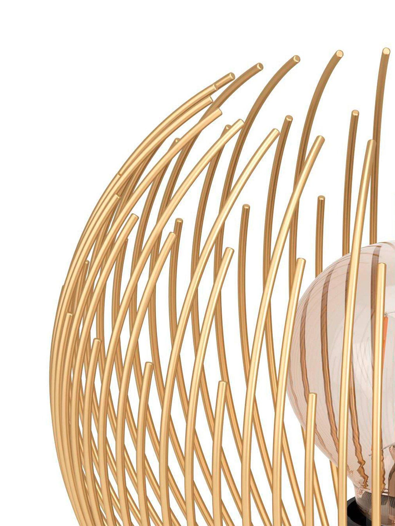 Image 4 of 4 of Eglo Venezuela Spherical Gold &amp; Black Table Lamp