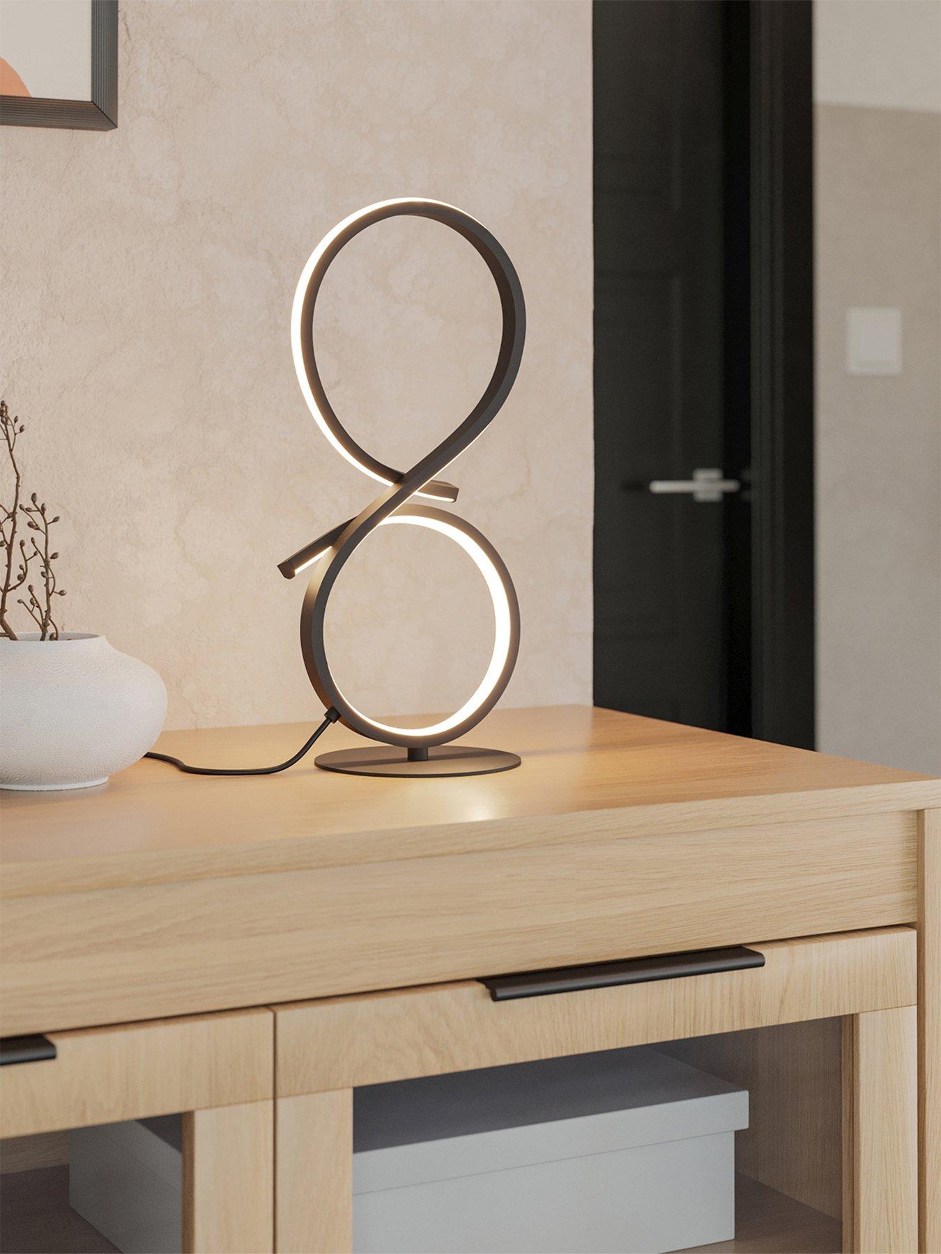 Eglo Serpins Black Aluminium  &  Steel Modern Table Lamp