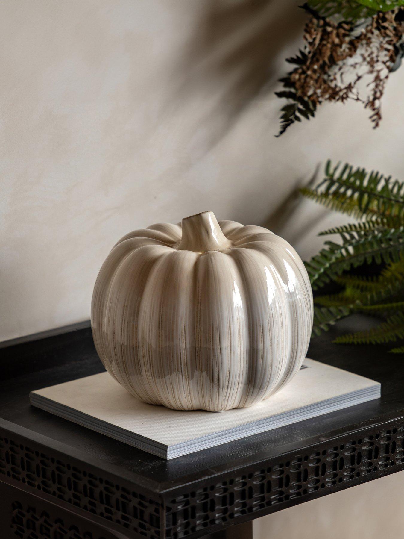 Gallery Direct Ceramic Pumpkin Natural