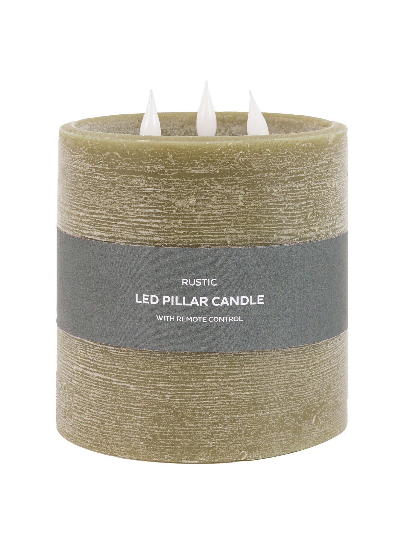 Image 2 of 6 of Gallery Direct Remote Control 3 Wick Led Candle - Olive