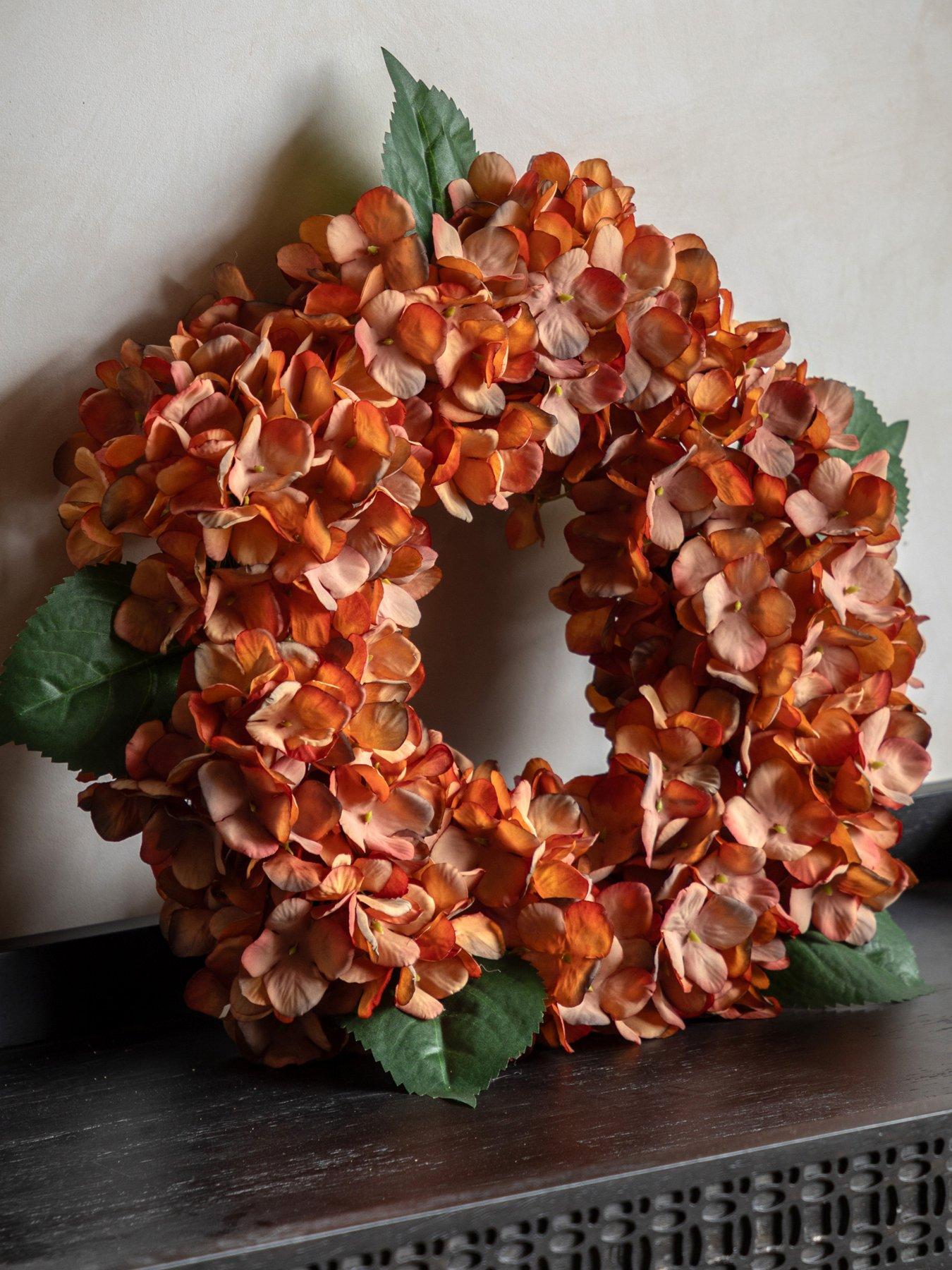 Image 1 of 7 of Gallery Direct Rust Hydrangea Wreath
