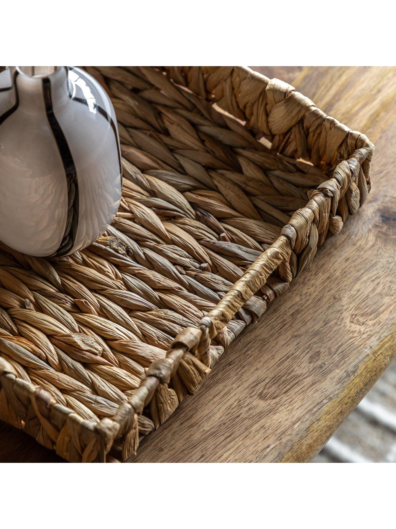 Image 3 of 7 of Gallery Direct Set Of 2 Woven Rectangle Trays Natural