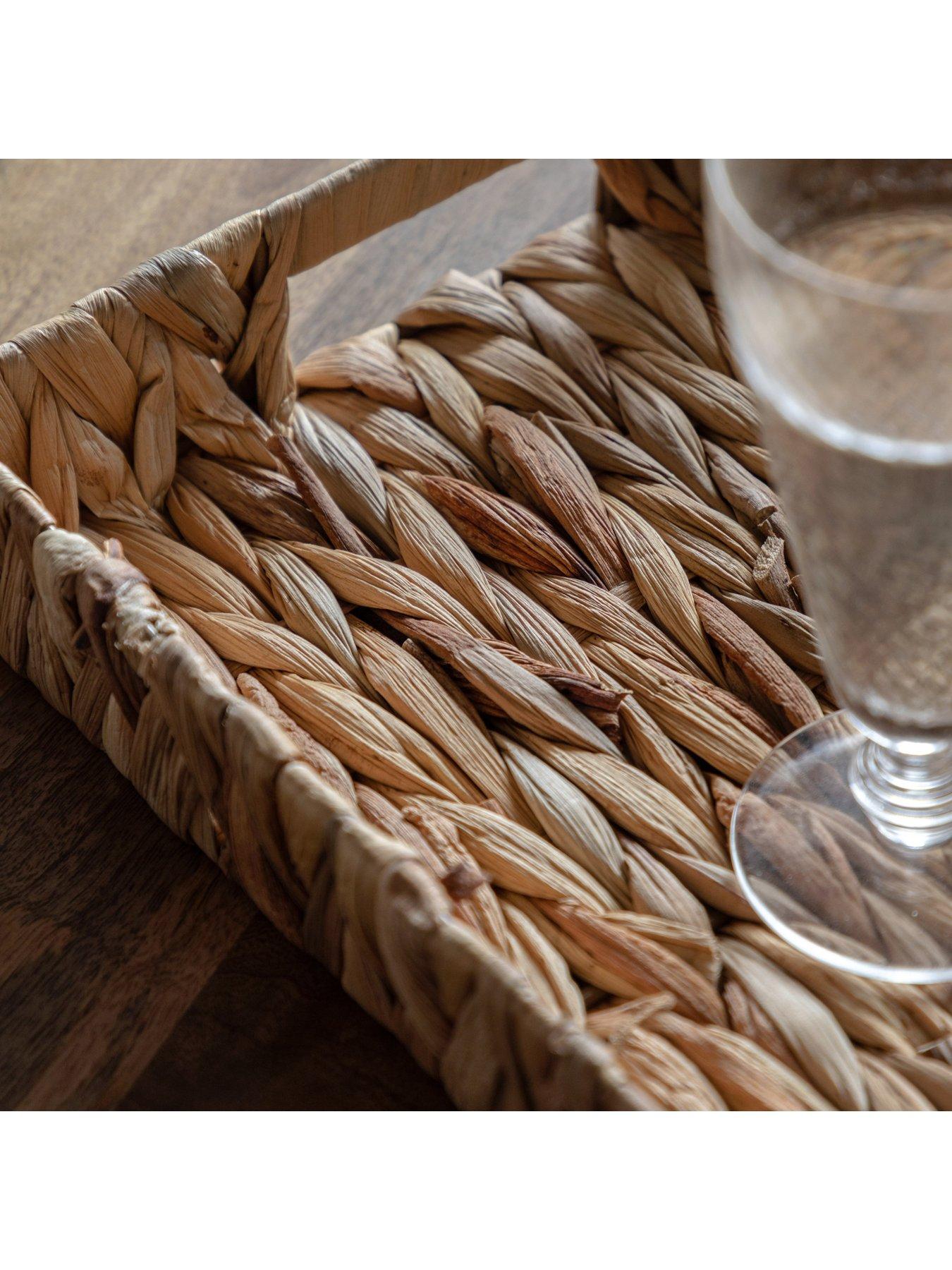 Image 4 of 7 of Gallery Direct Set Of 2 Woven Rectangle Trays Natural