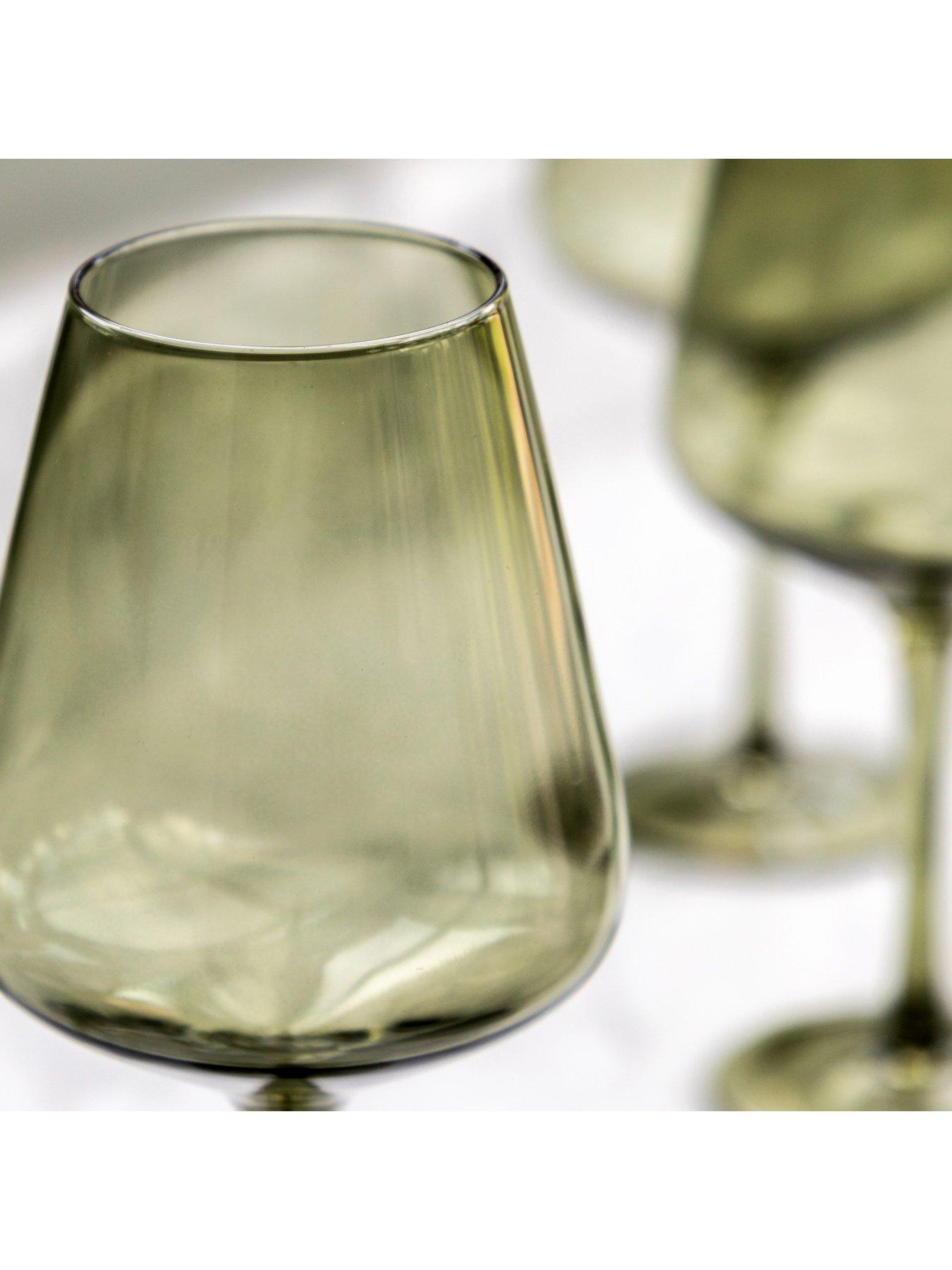 Image 3 of 7 of Gallery Direct Wine Glass Green Pk4