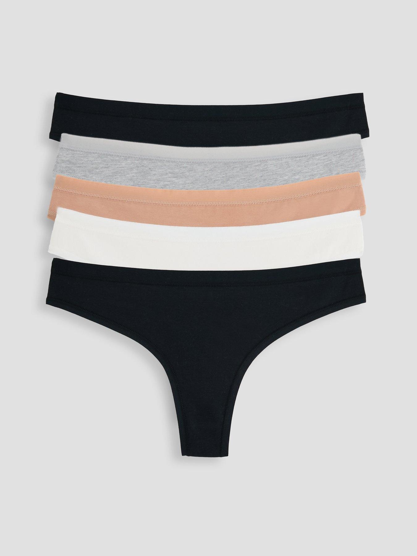 the-very-collection-5-pack-cotton-thongs-neutrals-multi