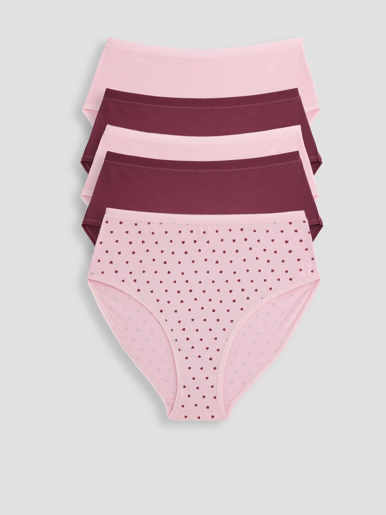 the-very-collection-5-pack-cotton-plain-and-heart-print-briefs-multi