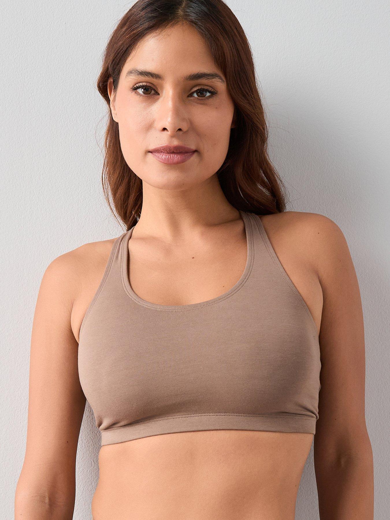 Image 6 of 6 of The Very Collection 3Pk Cotton Bras - Beige/Animal Print