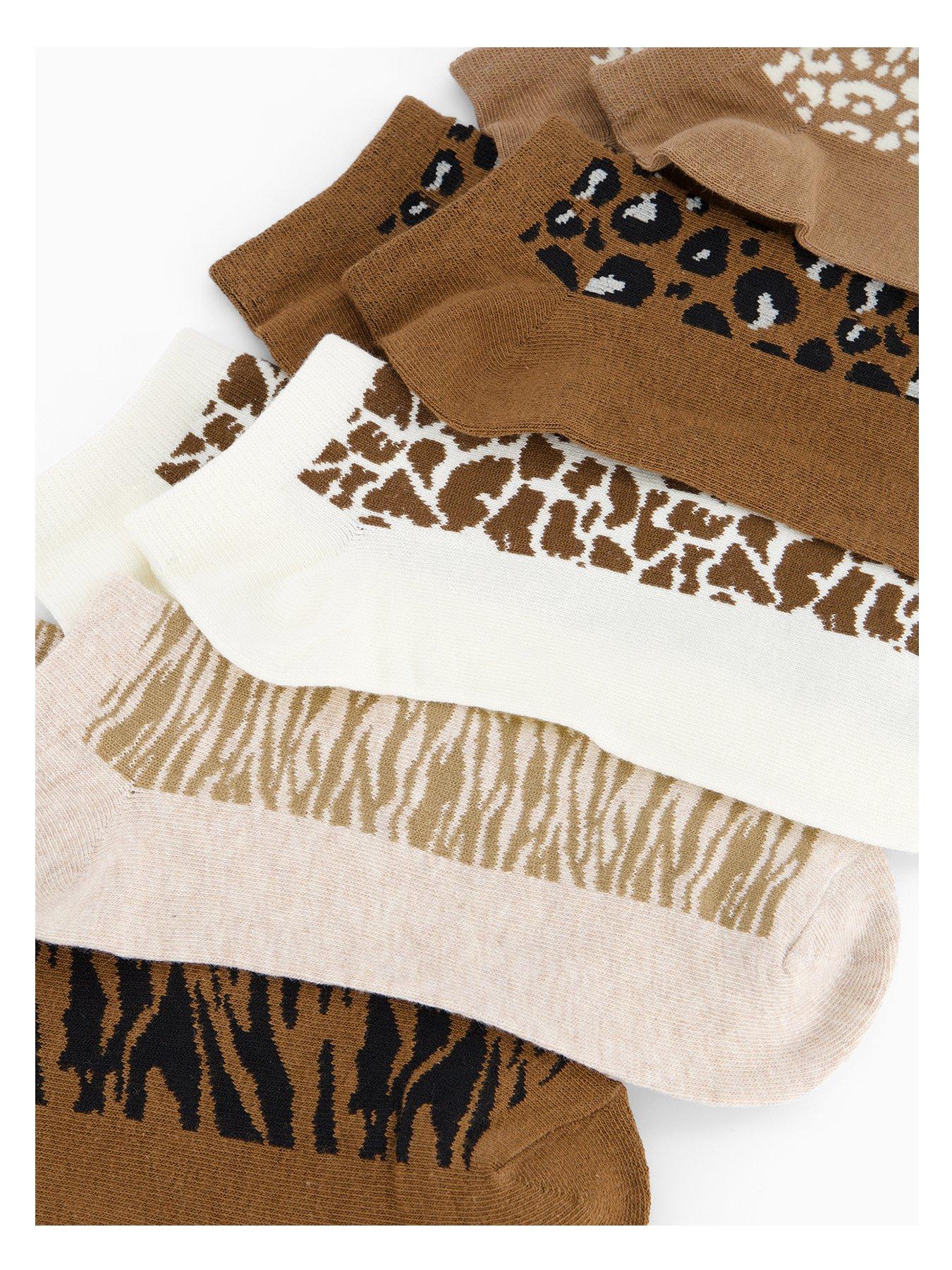 Image 3 of 3 of The Very Collection 5pk Trainer Lines Animal Print