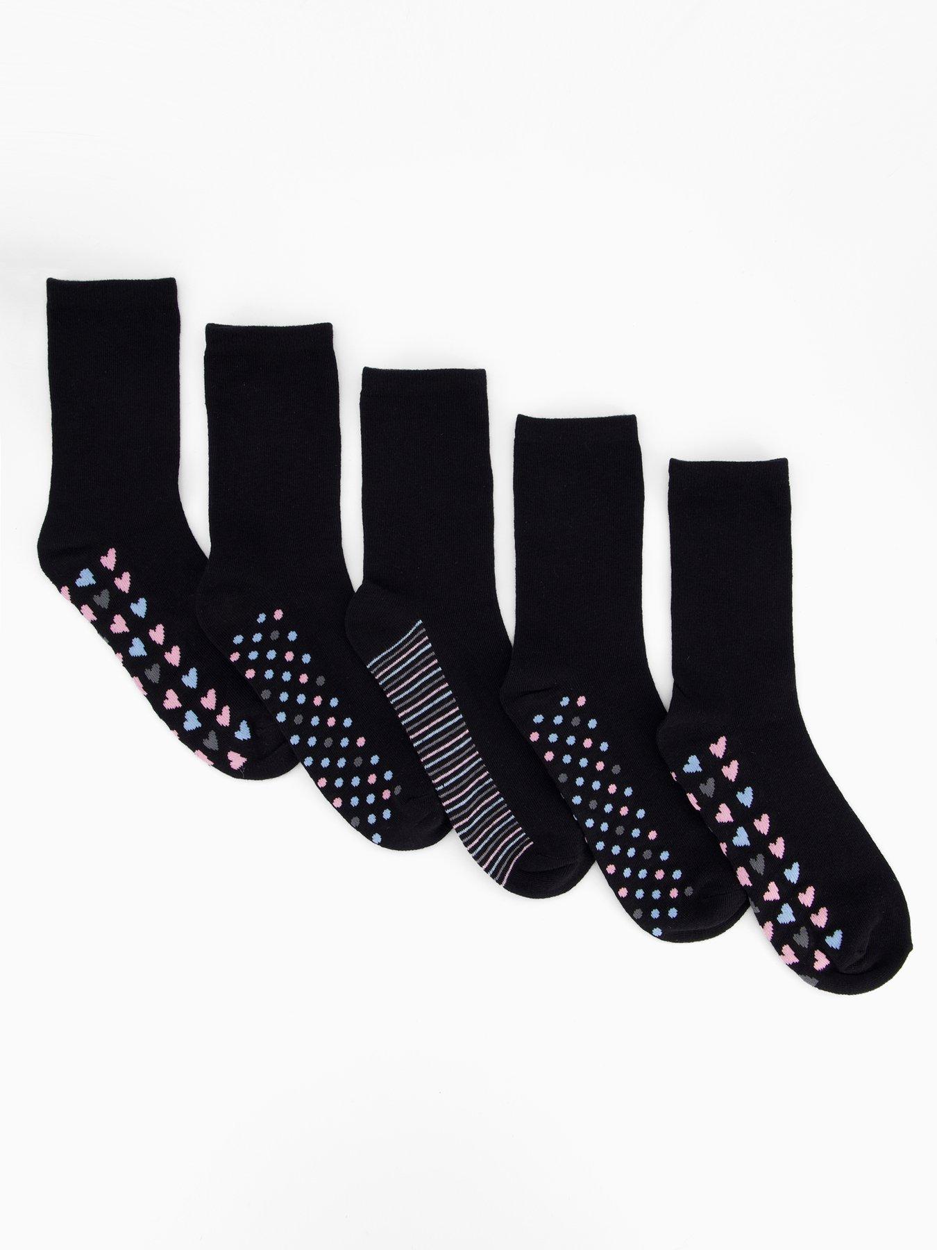 Image 1 of 3 of The Very Collection 5pk Ankle Socks Polka Dot