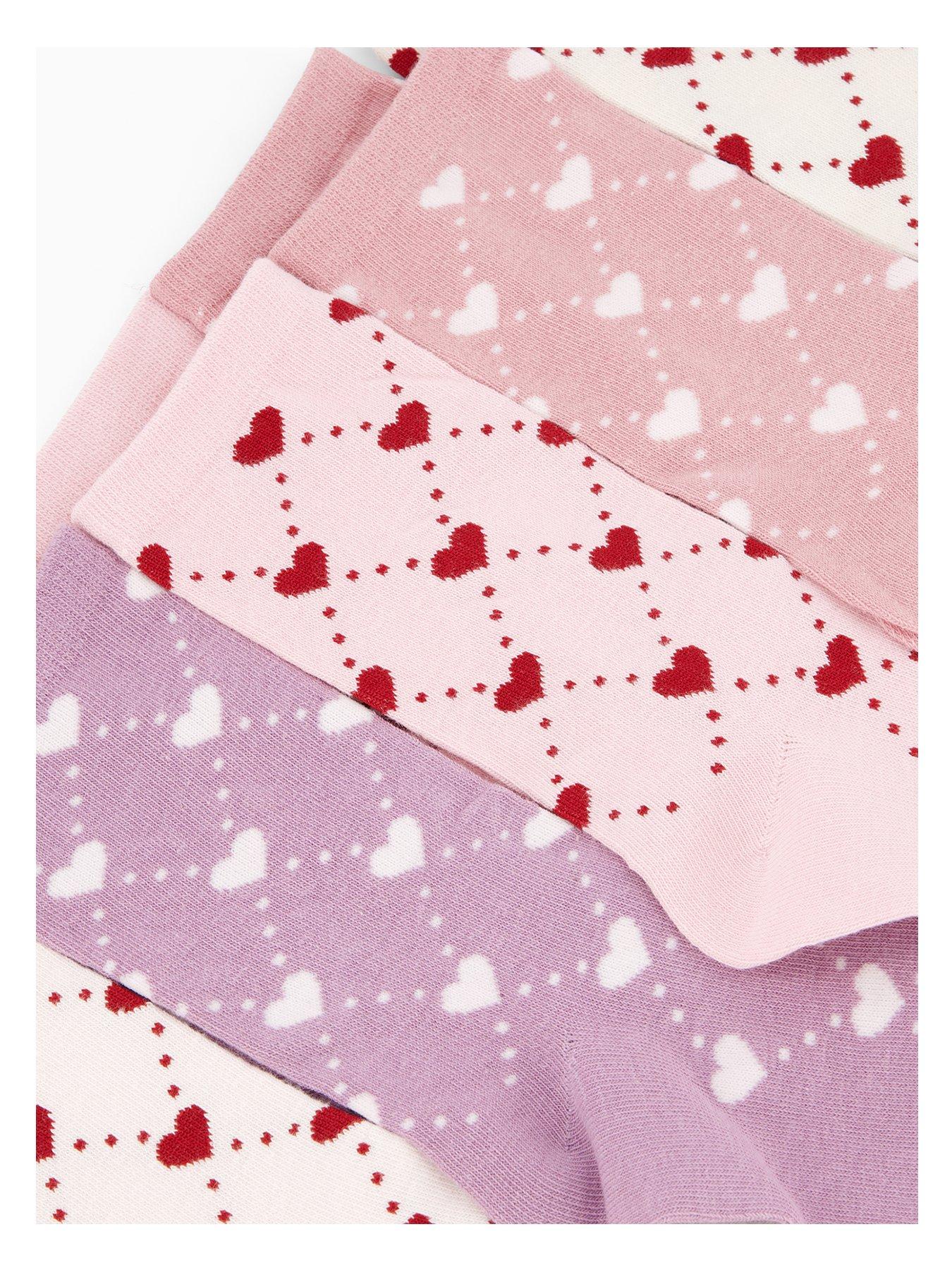 Image 3 of 3 of The Very Collection 5pk Ankle Socks Hearts