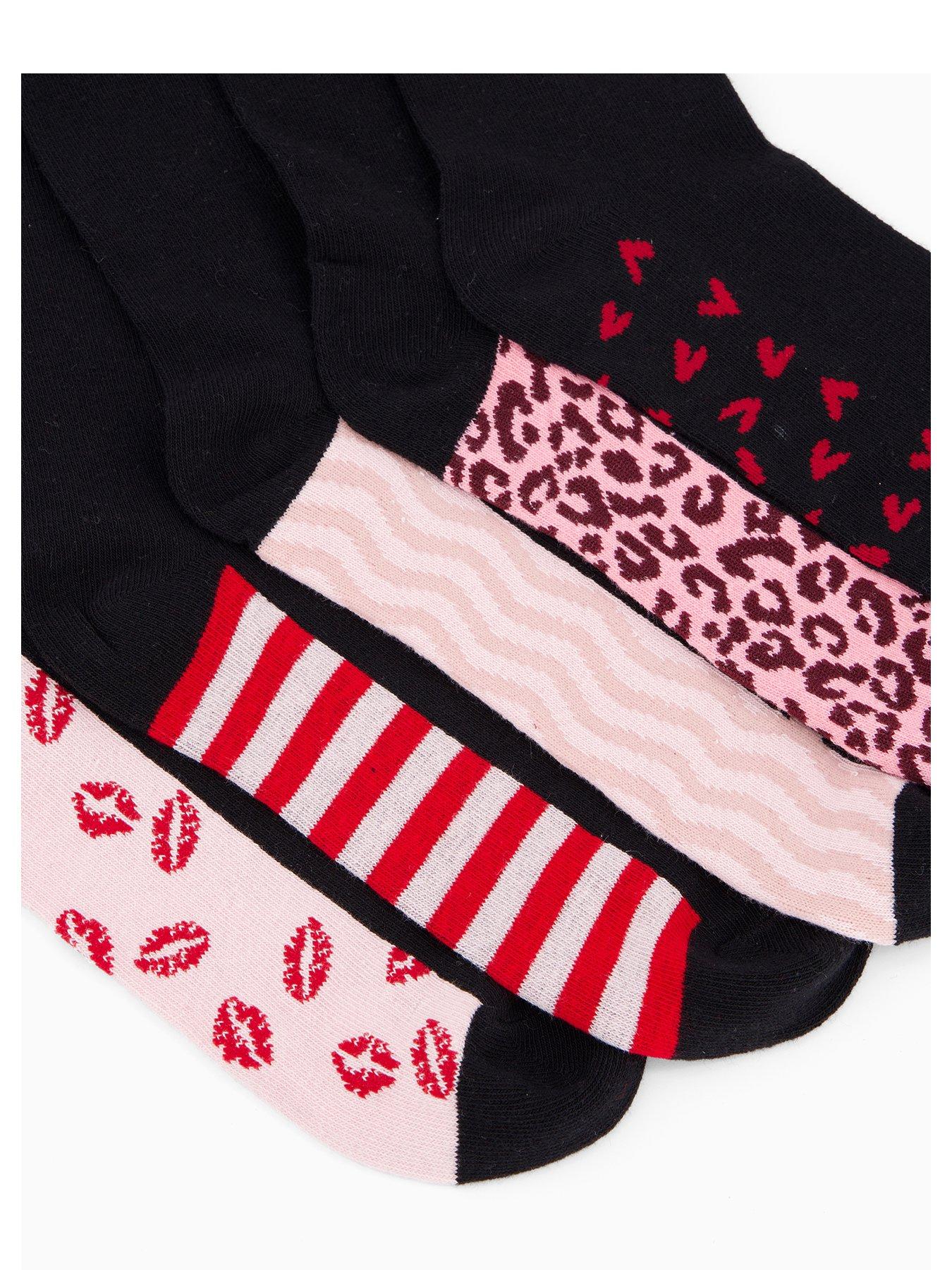 Image 3 of 3 of The Very Collection 5pk Ankle Socks Multi Print