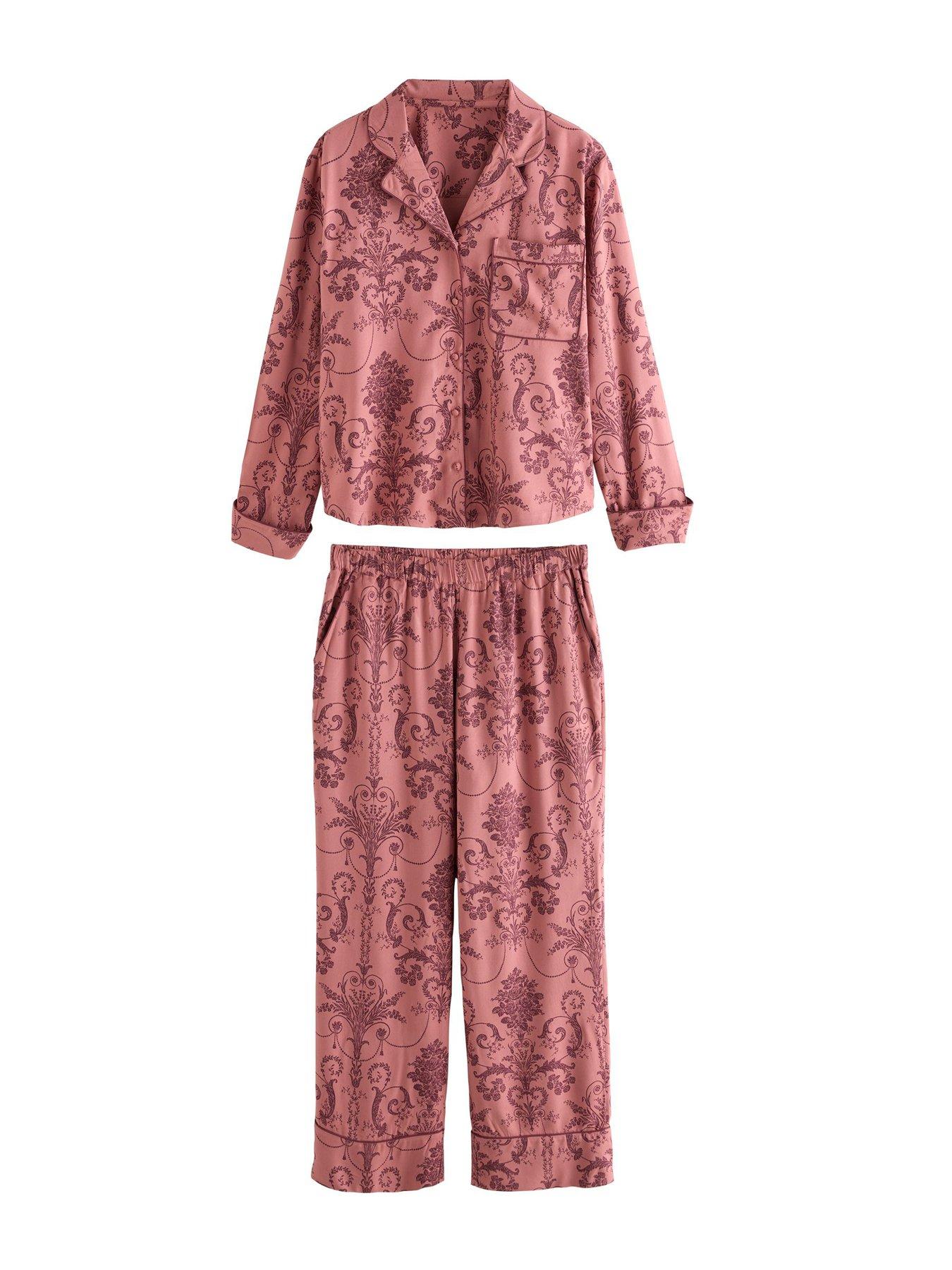 Image 6 of 6 of Laura Ashley Rosewood Button Through Pyjamas - Purple