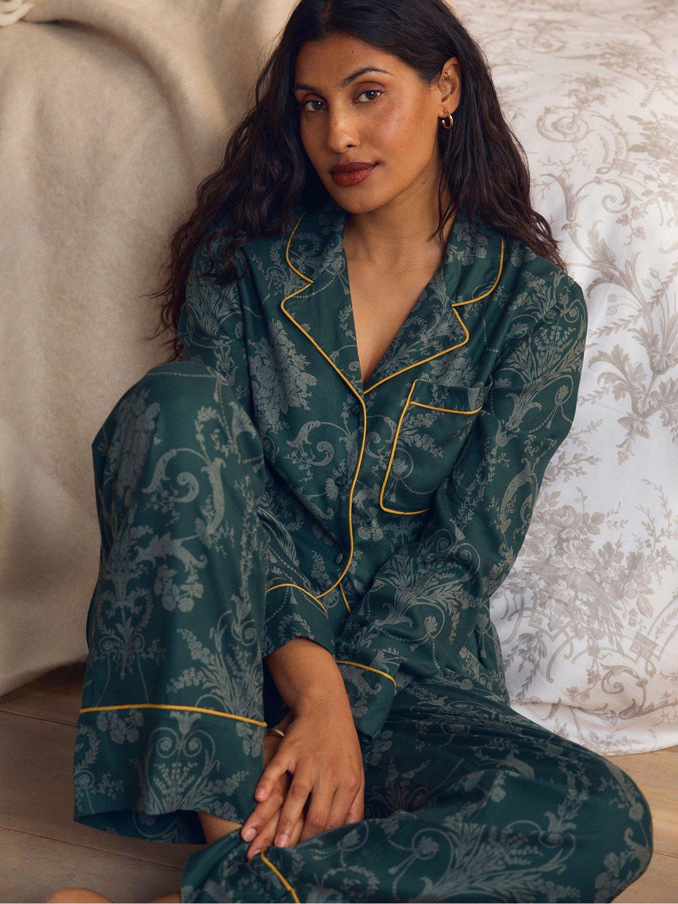 laura-ashley-emerald-green-josette-button-through-pjs-blackback