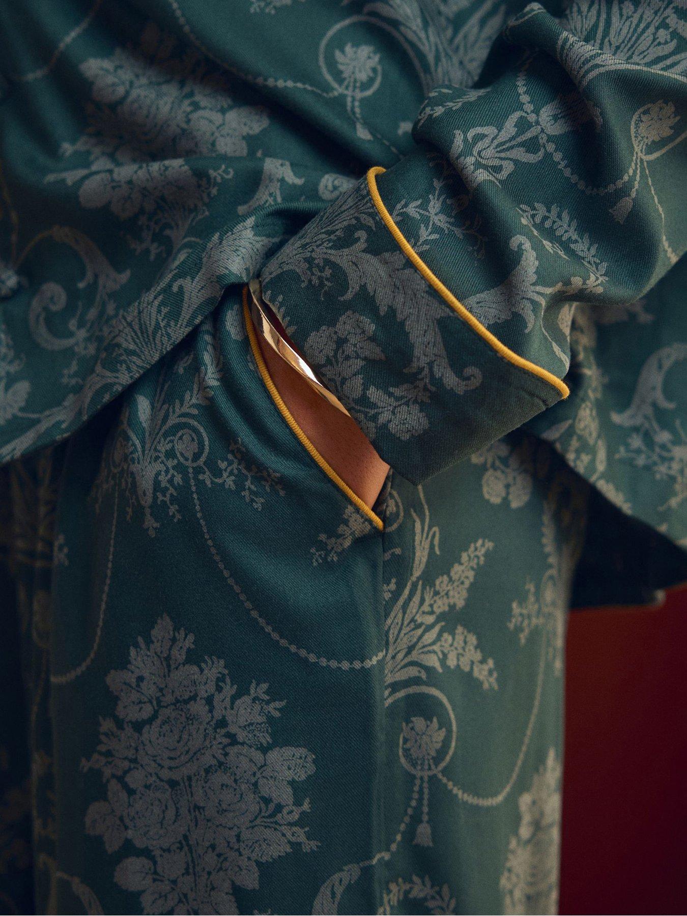 laura-ashley-emerald-green-josette-button-through-pjs-blackdetail