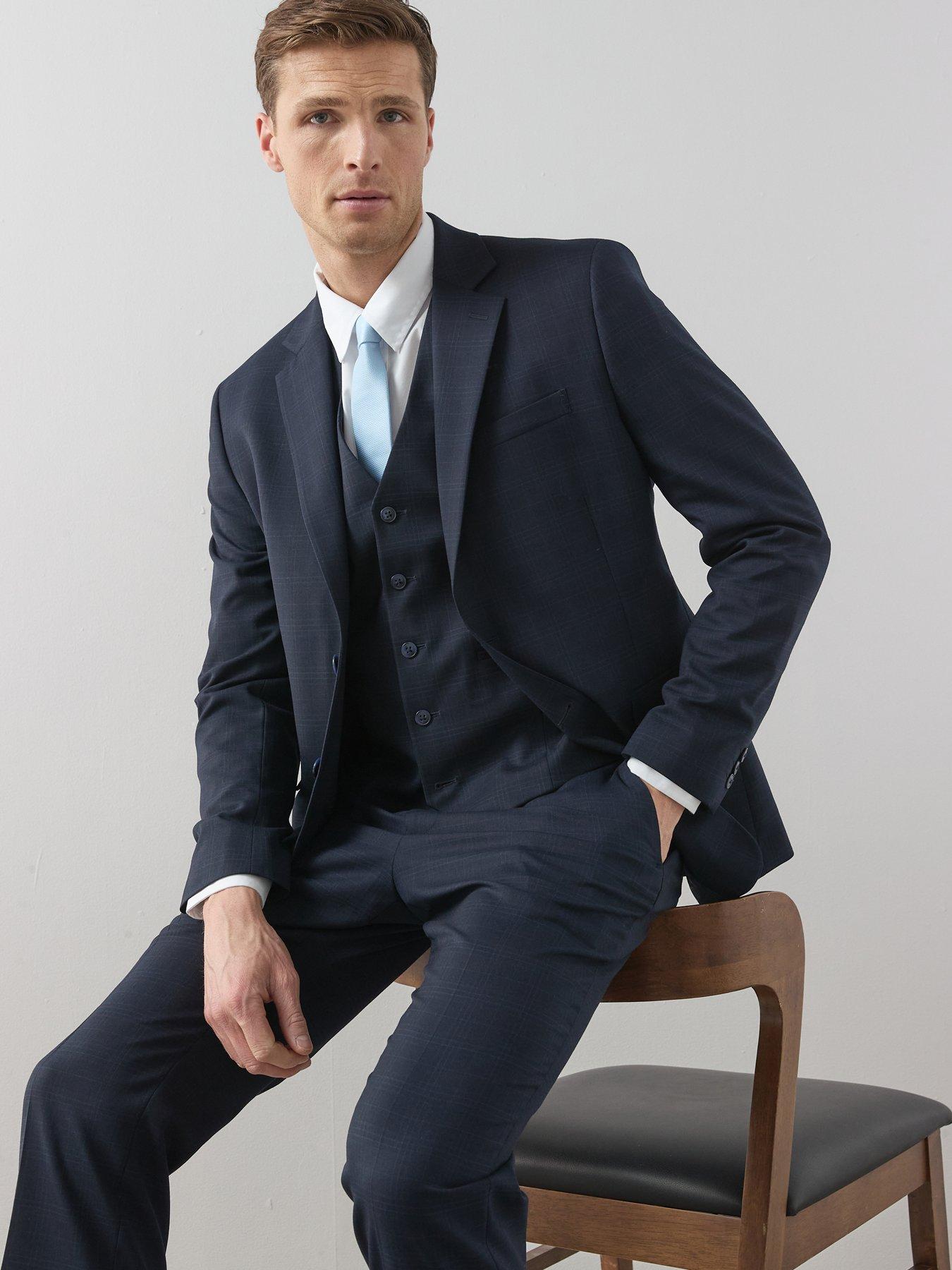 the-very-collection-wool-blend-checked-waistcoat-navyoutfit