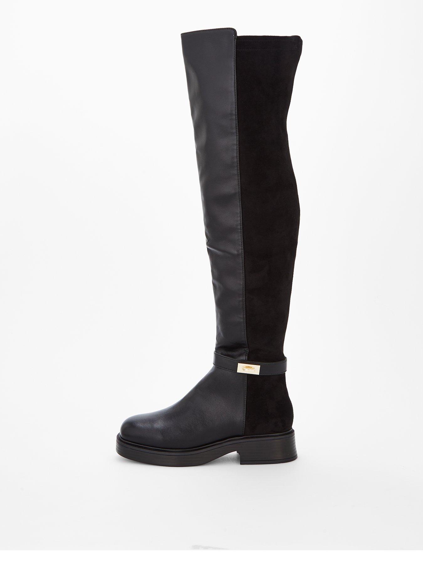 The Very Collection Wide Fit Over Knee Boot - Black