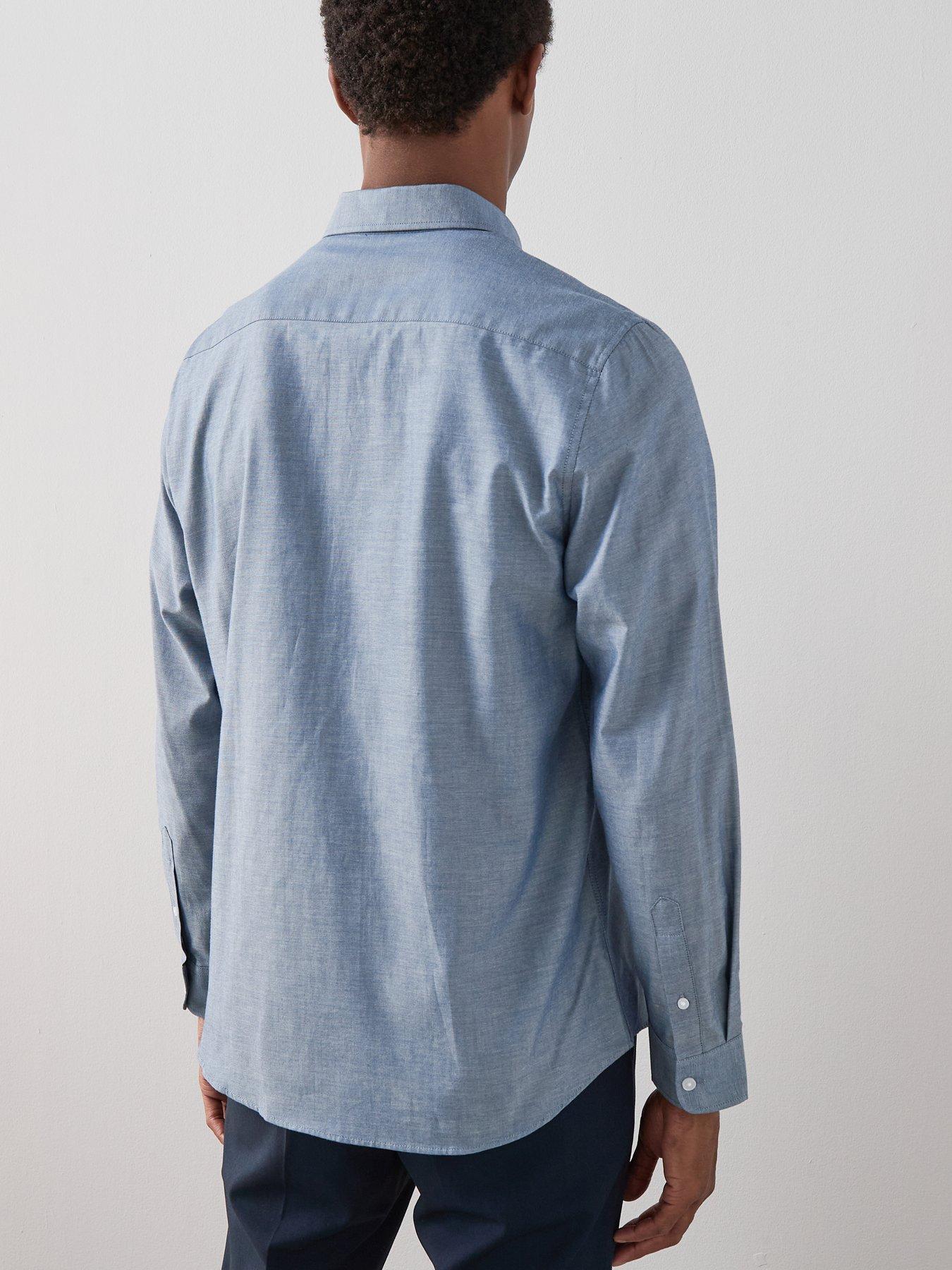 Image 3 of 7 of The Very Collection 2 Pack Pure Cotton Shirts - Blue/navy